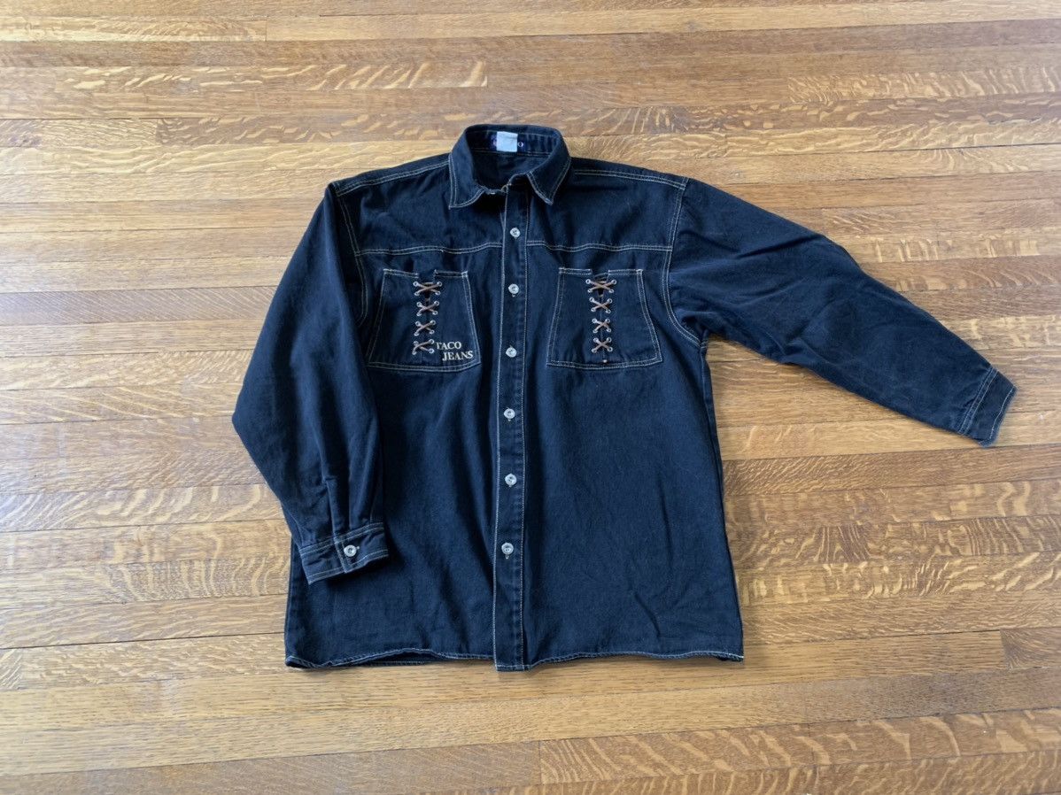 Fubu × Vintage 90s Vintage Paco Jeans Matching Two Piece Denim Set Hip Hop Size US 35 - 3 Thumbnail
