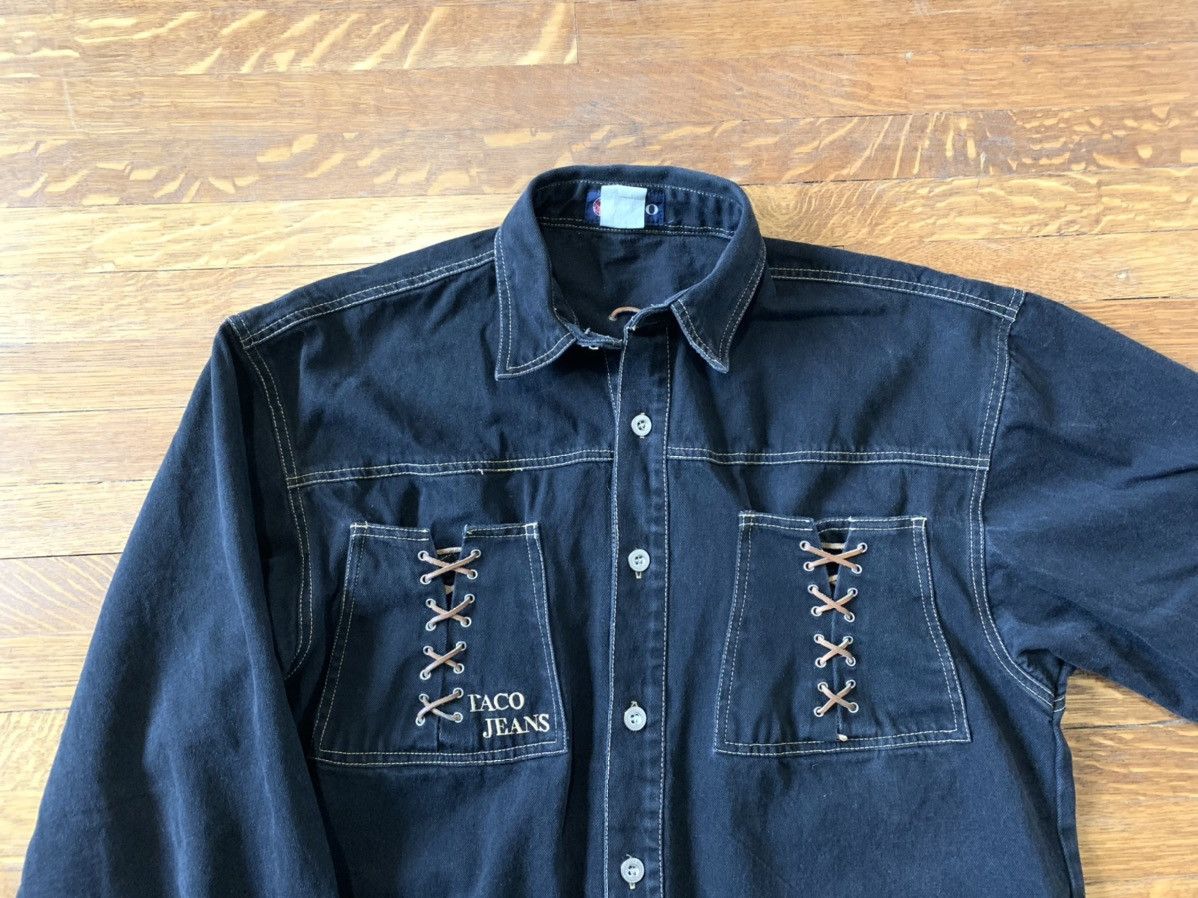Fubu × Vintage 90s Vintage Paco Jeans Matching Two Piece Denim Set Hip Hop Size US 35 - 4 Thumbnail