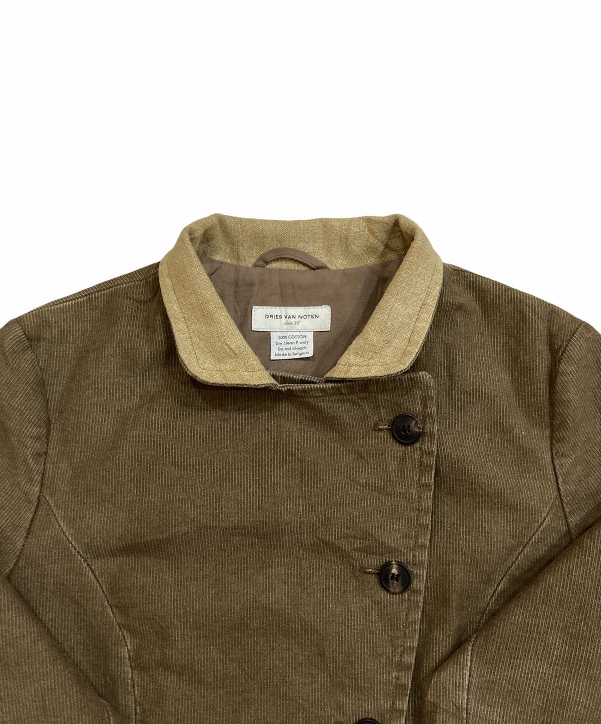 Dries Van Noten Dries Van Noten Pea Coat Corduroy with Embroidered Size S / US 4 / IT 40 - 3 Thumbnail