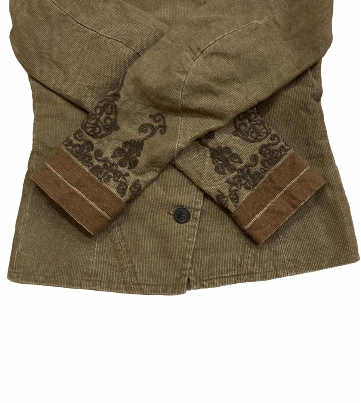 Dries Van Noten Dries Van Noten Pea Coat Corduroy with Embroidered Size S / US 4 / IT 40 - 4 Thumbnail