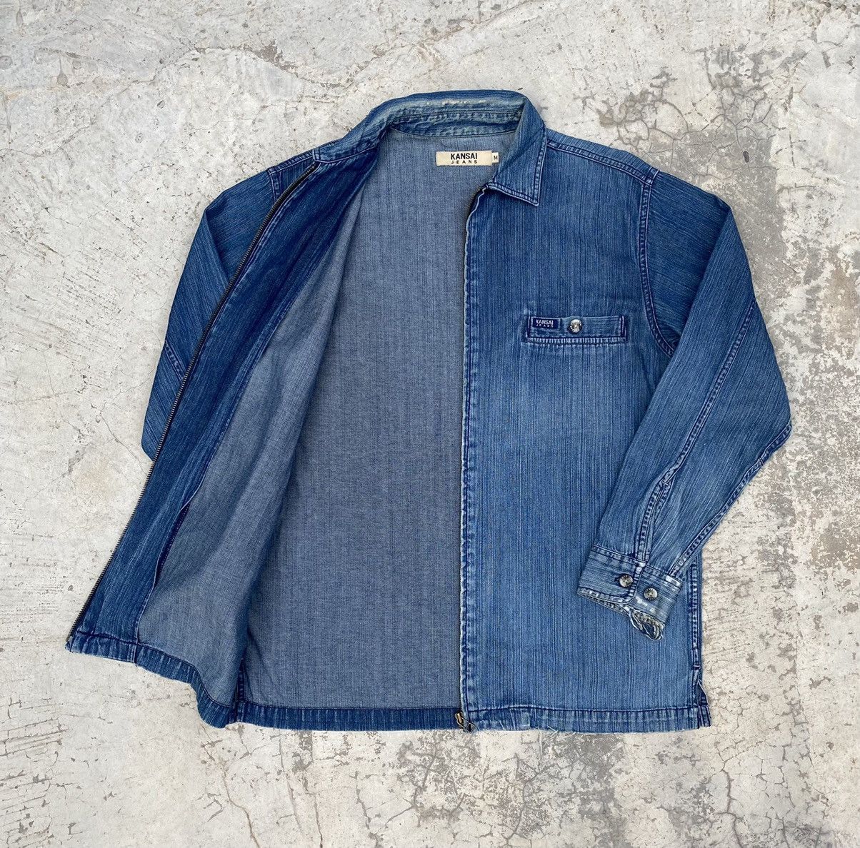 Japanese Brand × Kansai Yamamoto × Vintage Vintage Kansai Yamamoto Denim/Jeans Jacket Size US M / EU 48-50 / 2 - 2 Thumbnail