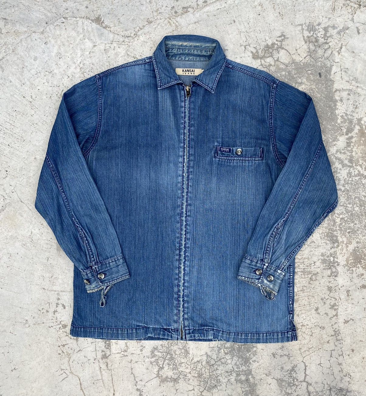 Japanese Brand × Kansai Yamamoto × Vintage Vintage Kansai Yamamoto Denim/Jeans Jacket Size US M / EU 48-50 / 2 - 1 Thumbnail