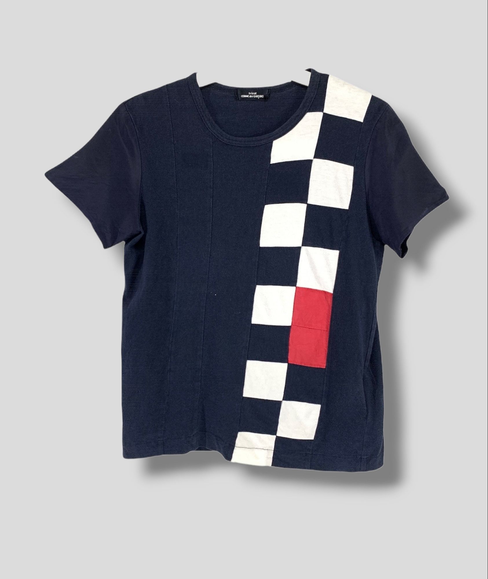 Tricot Comme des garcons patchwork split tshirt