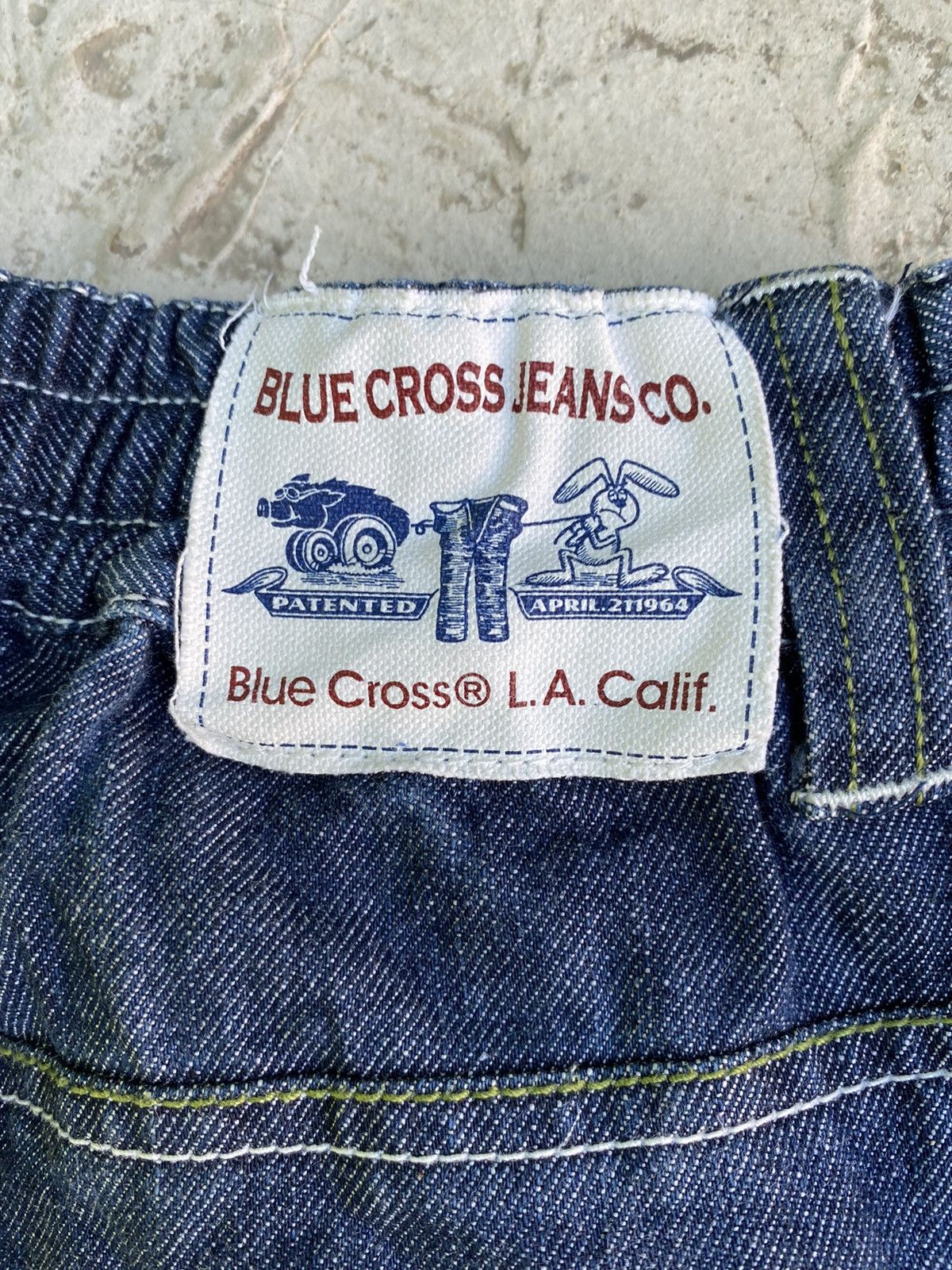 Designer × Japanese Brand Blue Cross Jeans Skull Embroidery Size US 31 - 14 Thumbnail