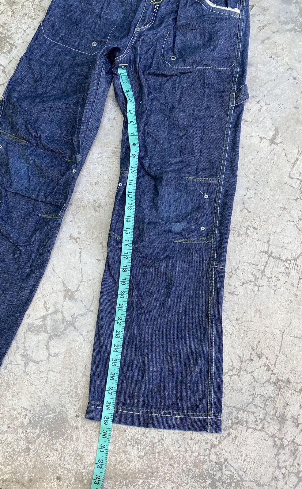 Designer × Japanese Brand Blue Cross Jeans Skull Embroidery Size US 31 - 17 Thumbnail