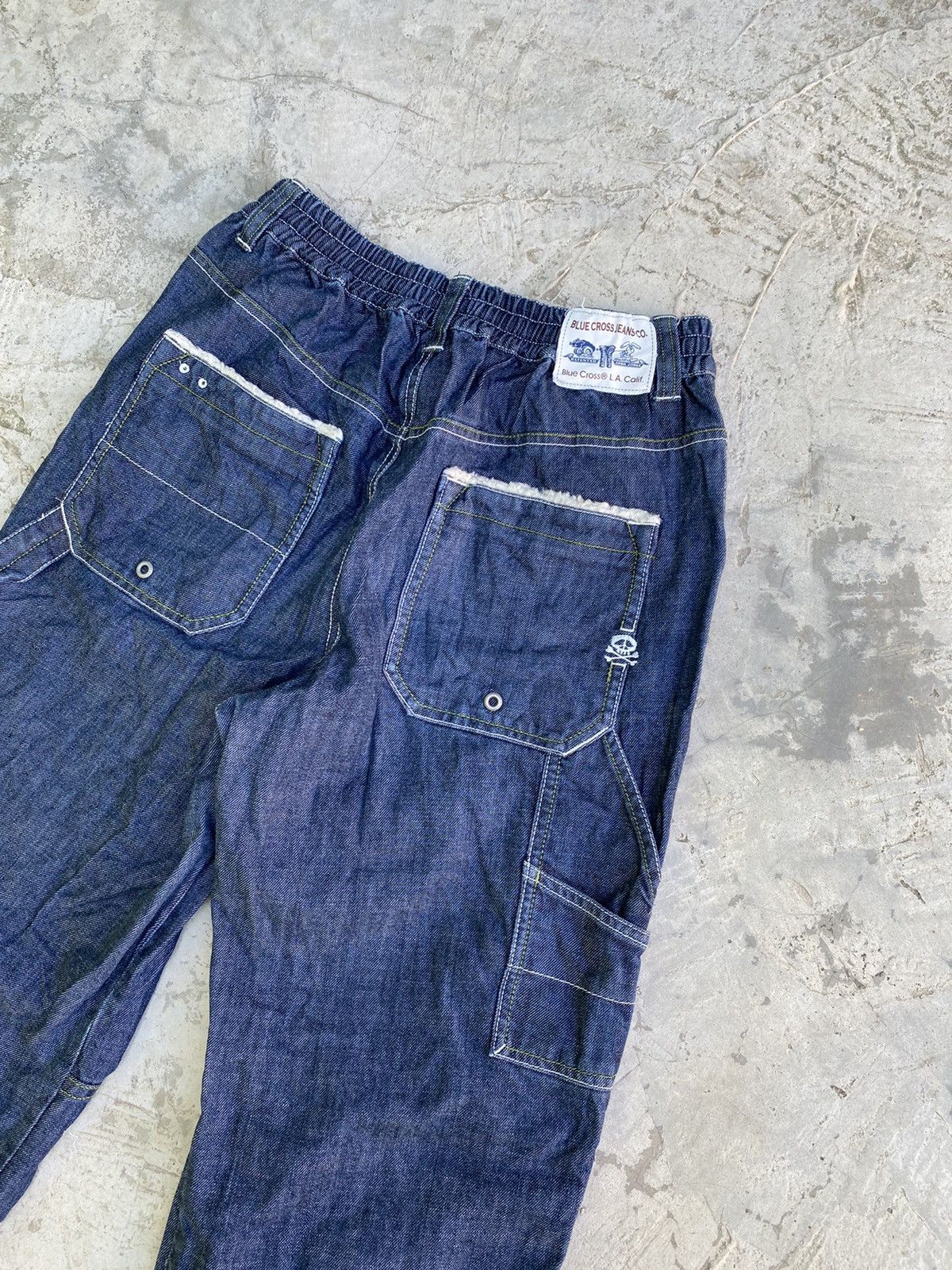 Designer × Japanese Brand Blue Cross Jeans Skull Embroidery Size US 31 - 6 Thumbnail