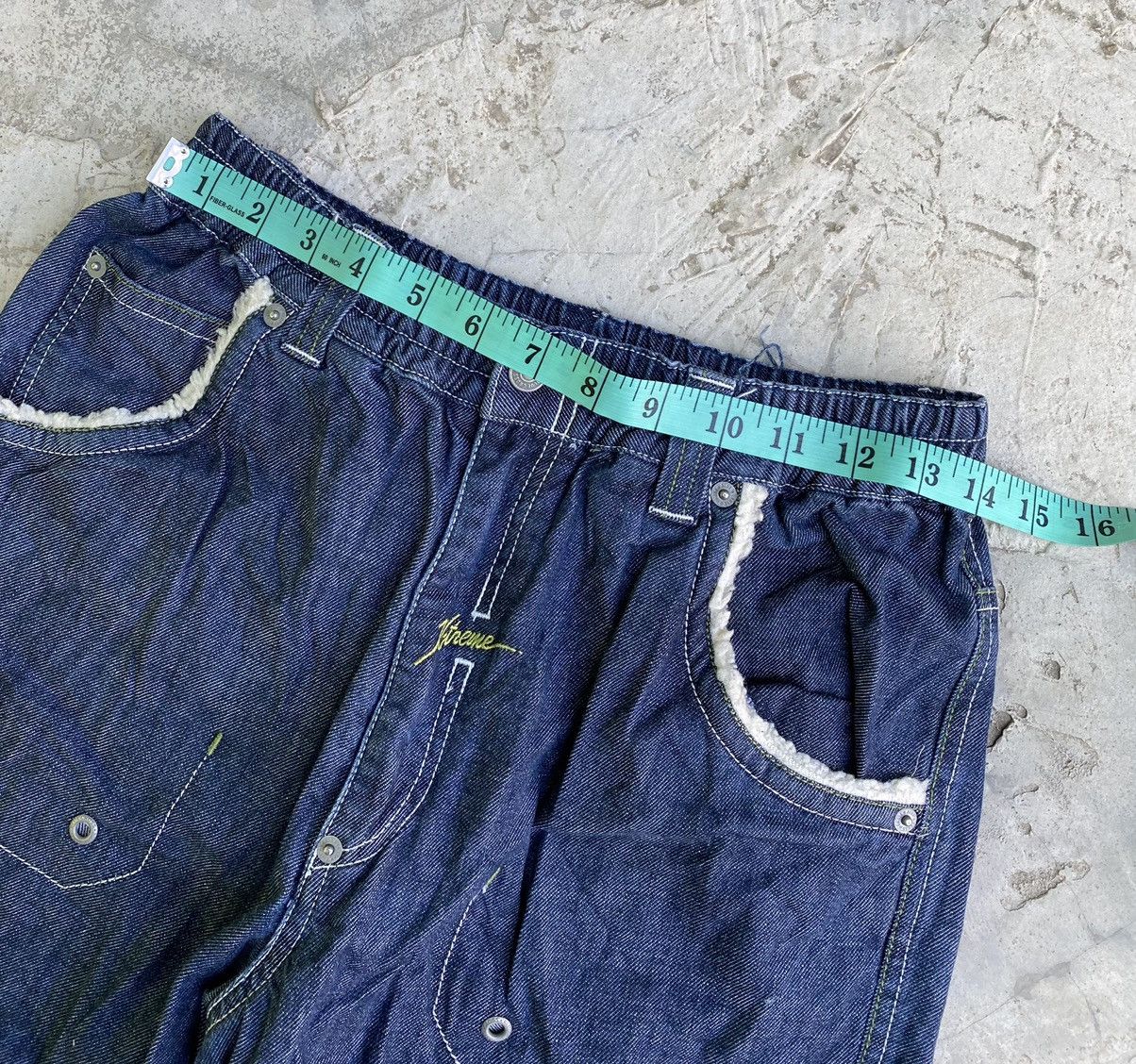Designer × Japanese Brand Blue Cross Jeans Skull Embroidery Size US 31 - 16 Thumbnail