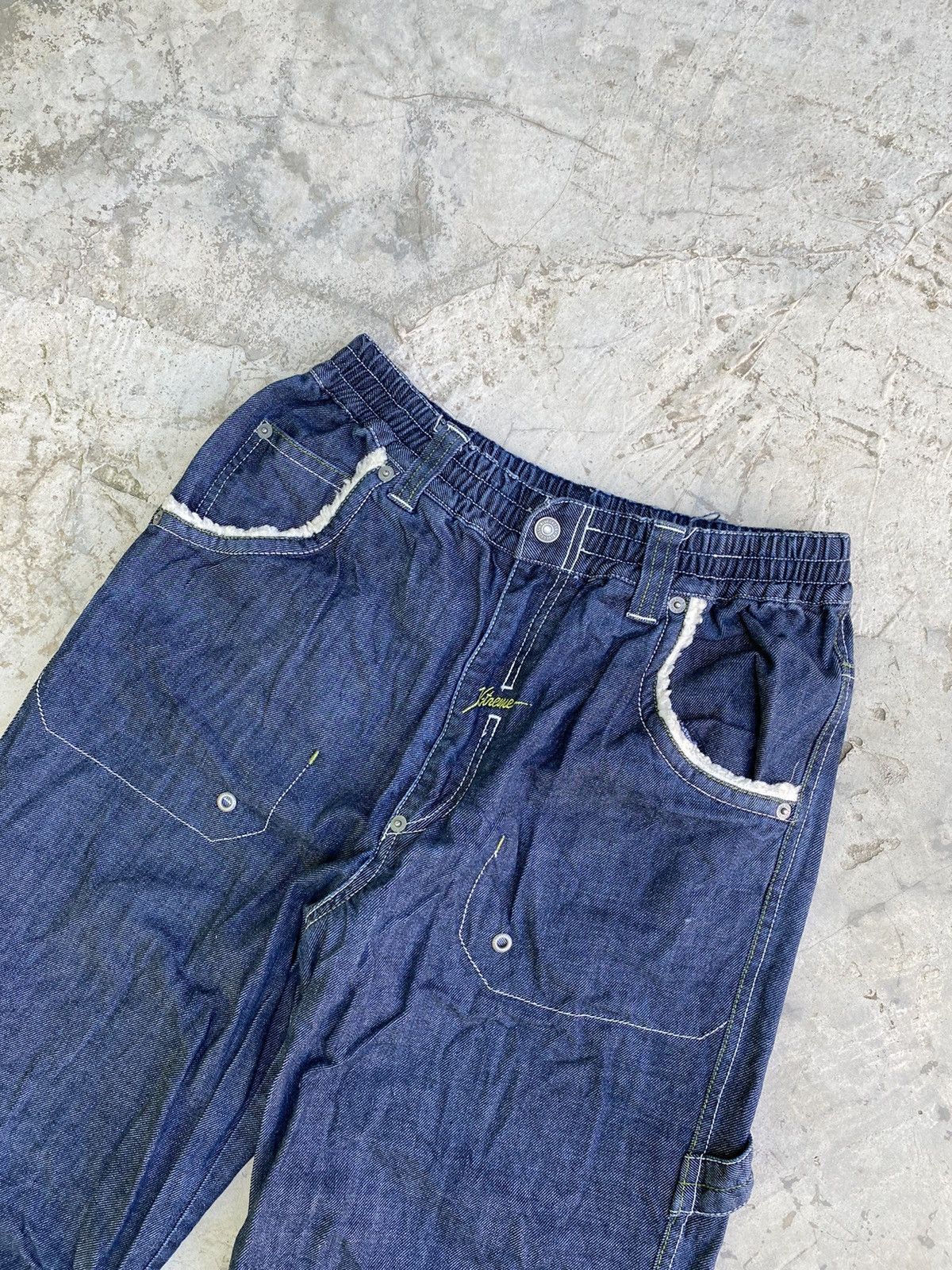 Designer × Japanese Brand Blue Cross Jeans Skull Embroidery Size US 31 - 3 Thumbnail