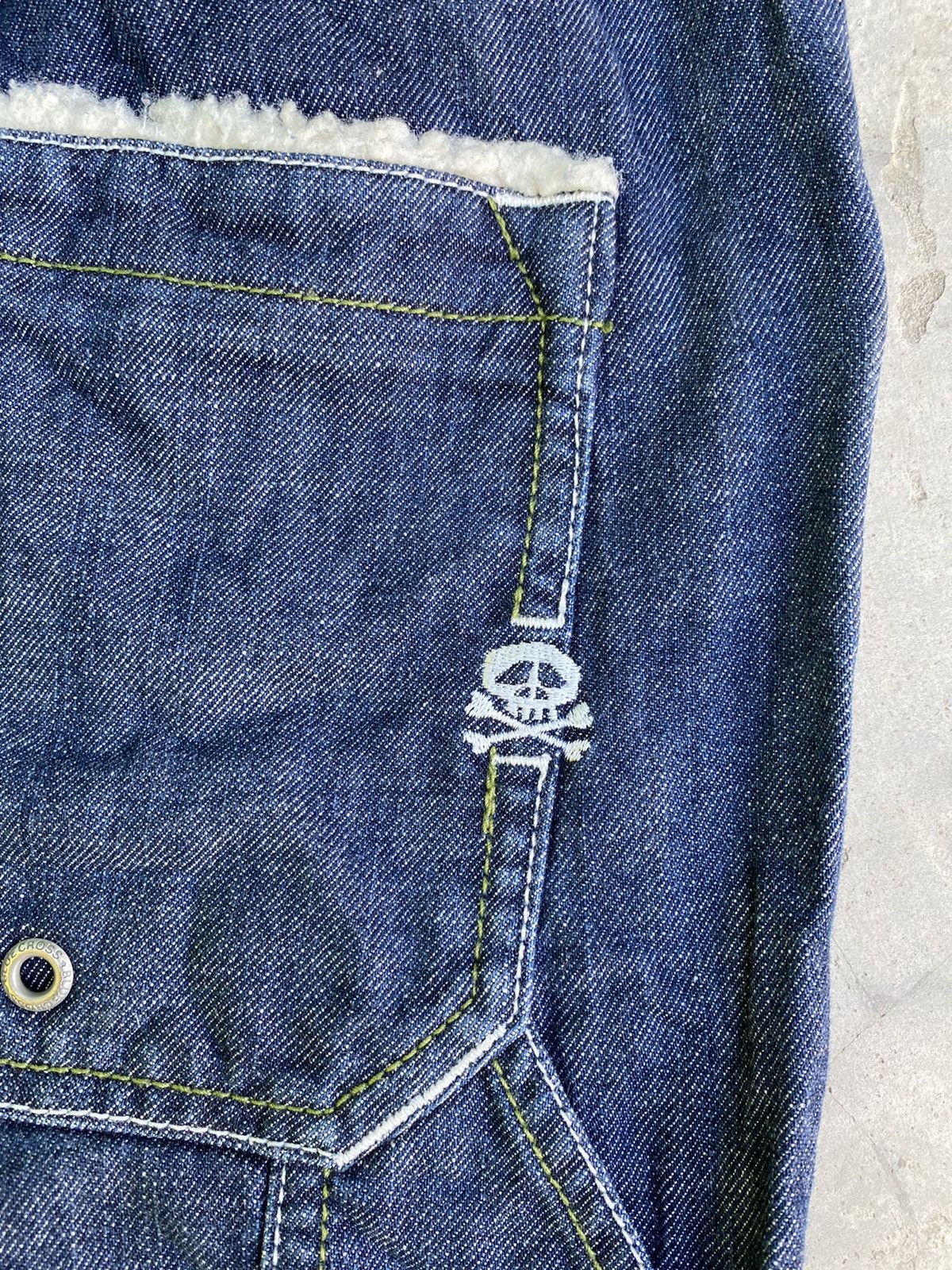 Designer × Japanese Brand Blue Cross Jeans Skull Embroidery Size US 31 - 10 Thumbnail