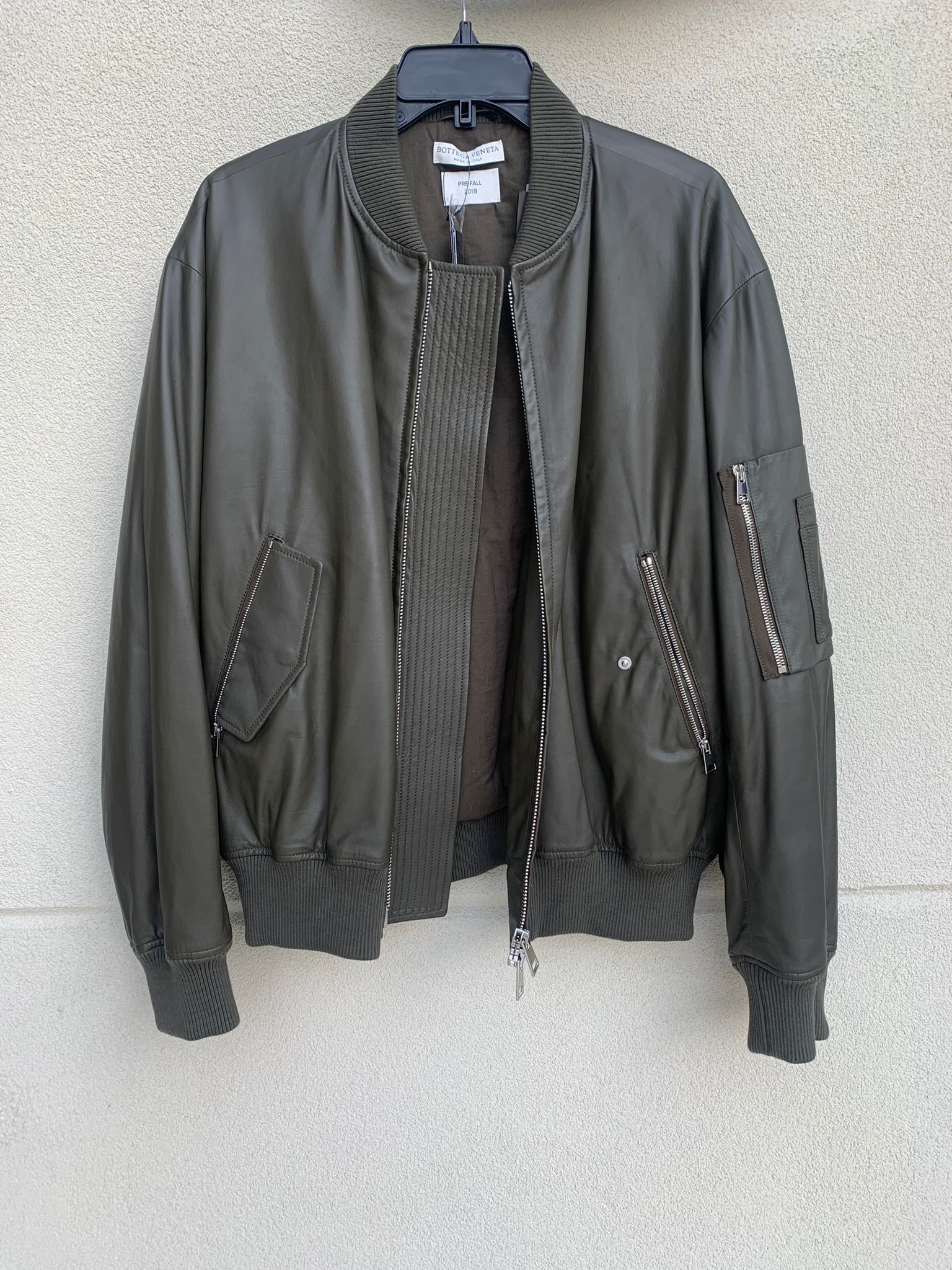 Bottega Veneta Hidrology Calf Blouson Jacket in Kaki Size US L / EU 52-54 / 3 - 1 Thumbnail