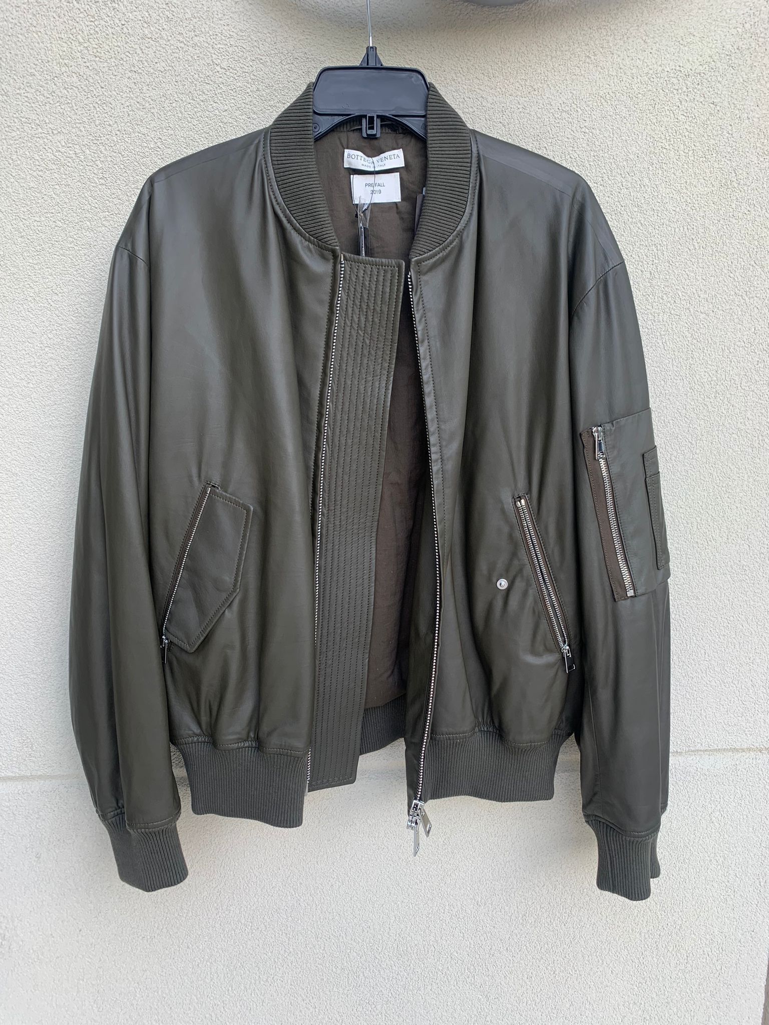 Bottega Veneta Hidrology Calf Blouson Jacket in Kaki Size US L / EU 52-54 / 3 - 2 Thumbnail