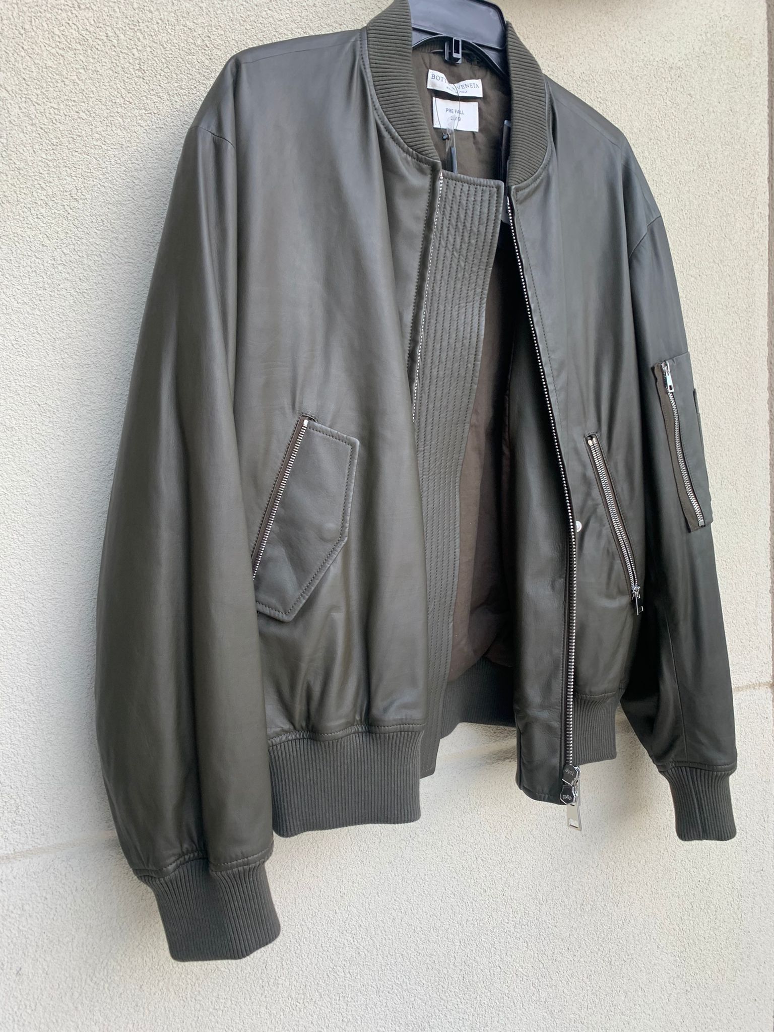 Bottega Veneta Hidrology Calf Blouson Jacket in Kaki Size US L / EU 52-54 / 3 - 10 Thumbnail