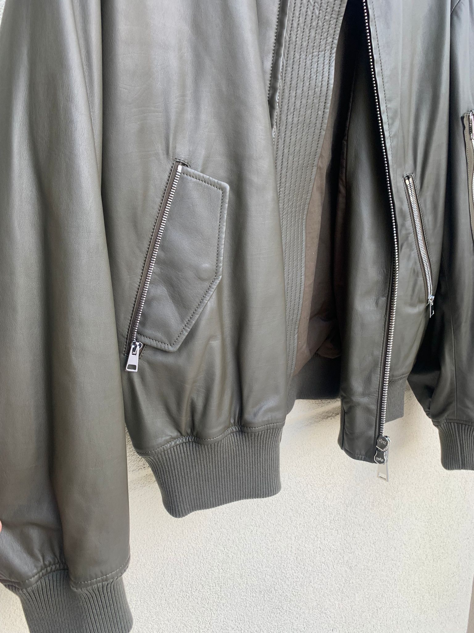 Bottega Veneta Hidrology Calf Blouson Jacket in Kaki Size US L / EU 52-54 / 3 - 9 Thumbnail