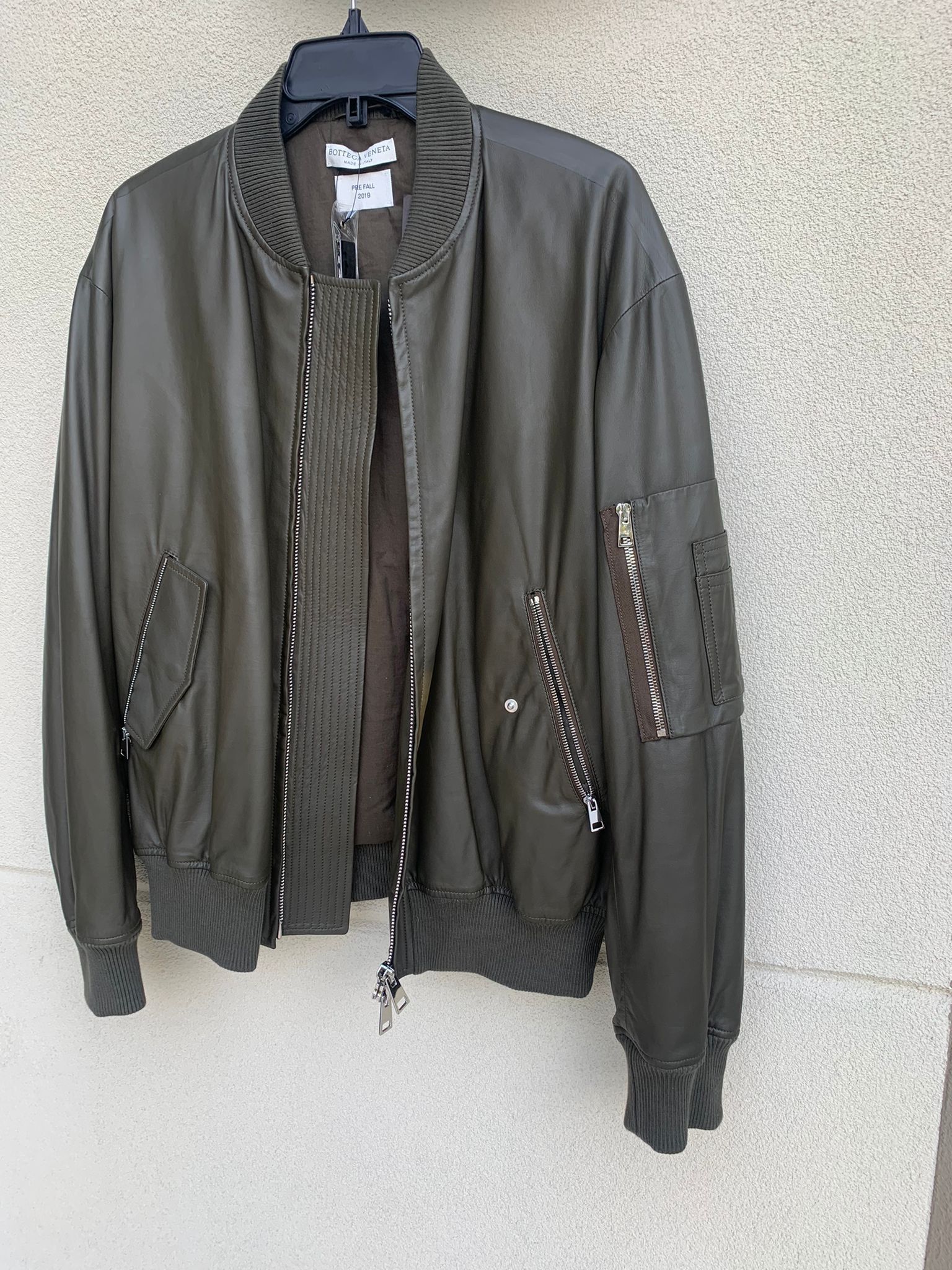 Bottega Veneta Hidrology Calf Blouson Jacket in Kaki Size US L / EU 52-54 / 3 - 3 Thumbnail