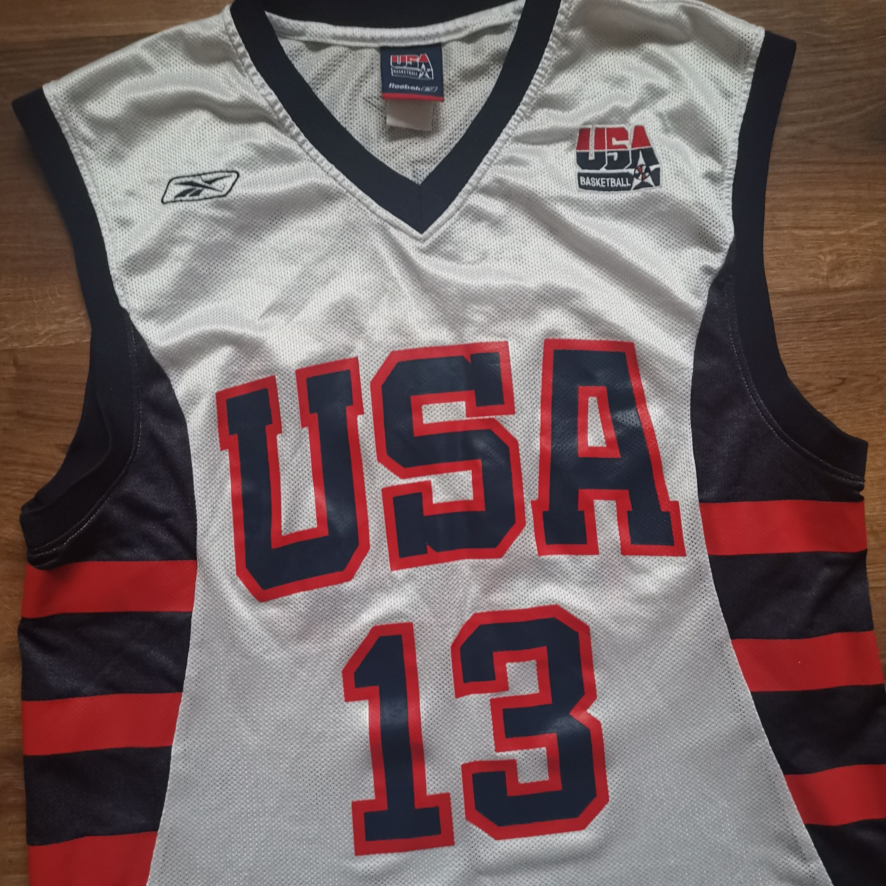 Reebok Vintage Reebok TIM DUNCAN 13 Team USA Jersey Size M Size US M / EU 48-50 / 2 - 2 Thumbnail