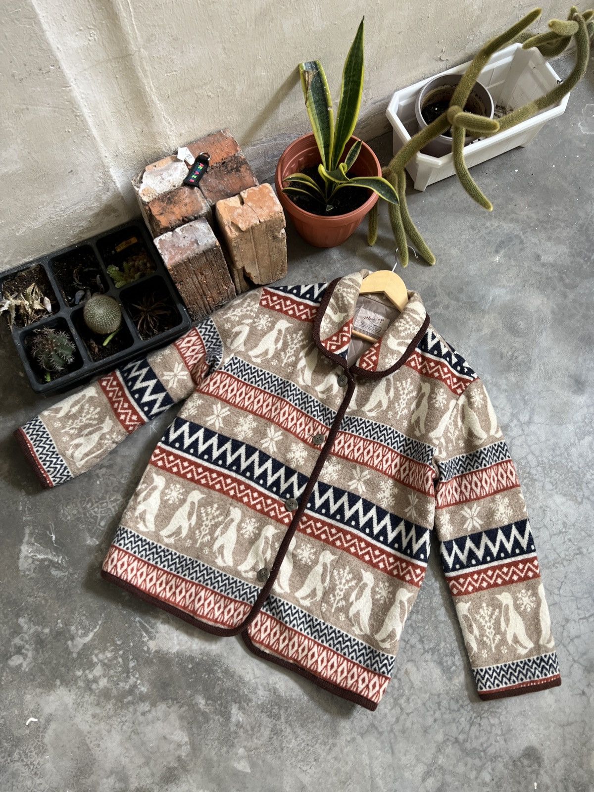Japanese Brand × Vintage Vintage 🏴‍☠️ Japanese Printed Fleece Jacket Size US M / EU 48-50 / 2 - 4 Thumbnail