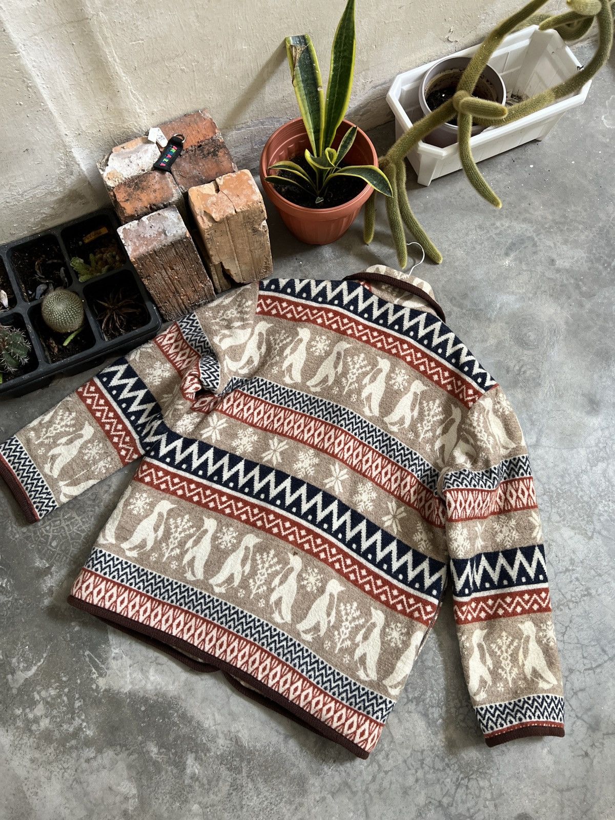 Japanese Brand × Vintage Vintage 🏴‍☠️ Japanese Printed Fleece Jacket Size US M / EU 48-50 / 2 - 8 Thumbnail