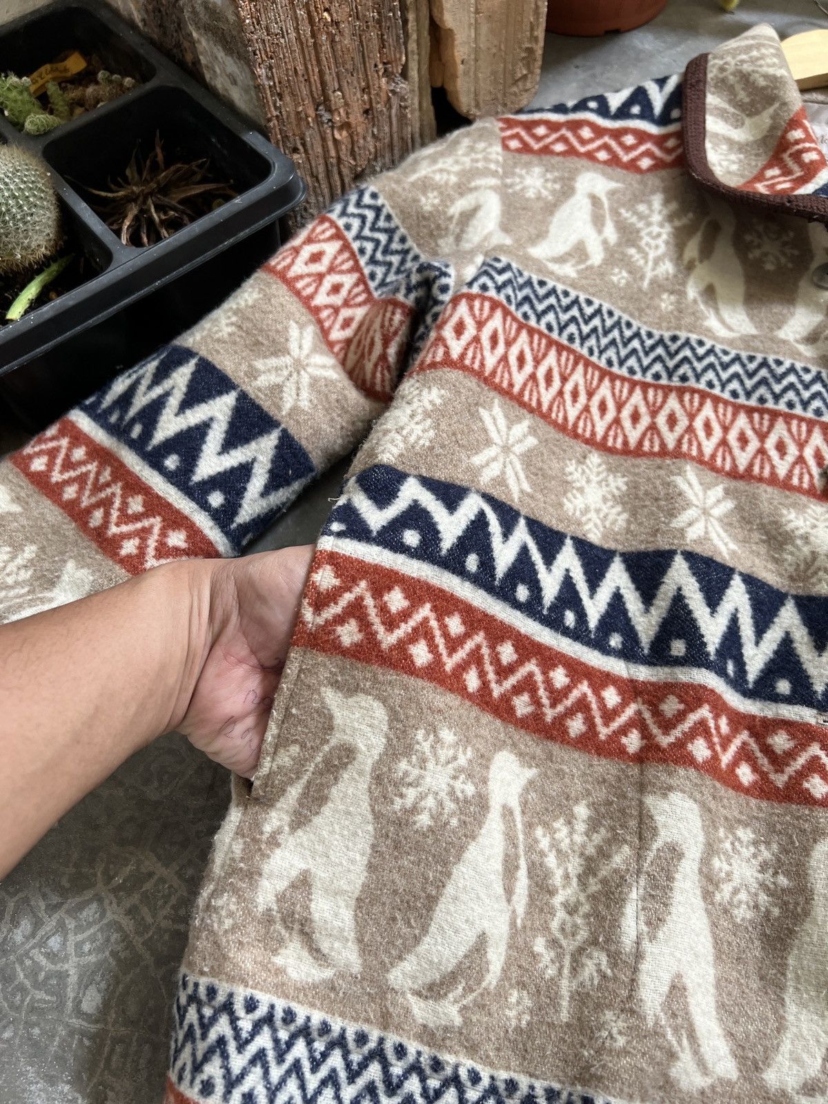 Japanese Brand × Vintage Vintage 🏴‍☠️ Japanese Printed Fleece Jacket Size US M / EU 48-50 / 2 - 13 Thumbnail