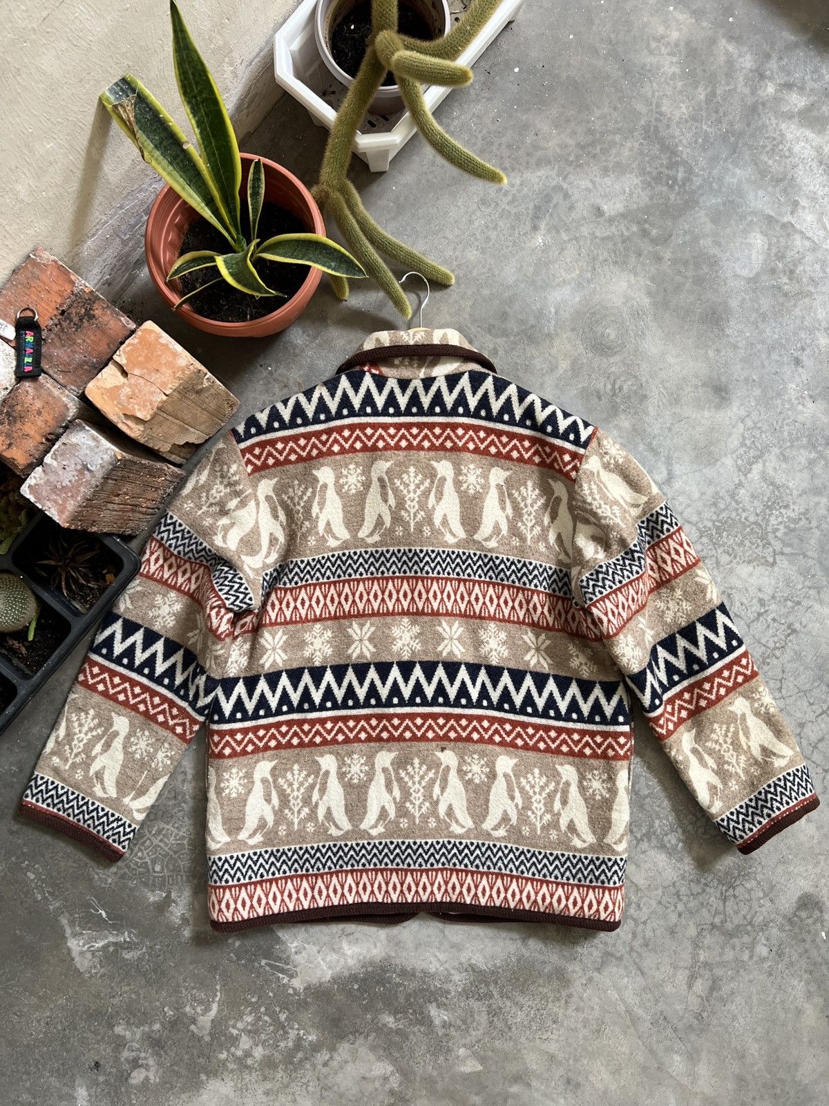 Japanese Brand × Vintage Vintage 🏴‍☠️ Japanese Printed Fleece Jacket Size US M / EU 48-50 / 2 - 5 Thumbnail