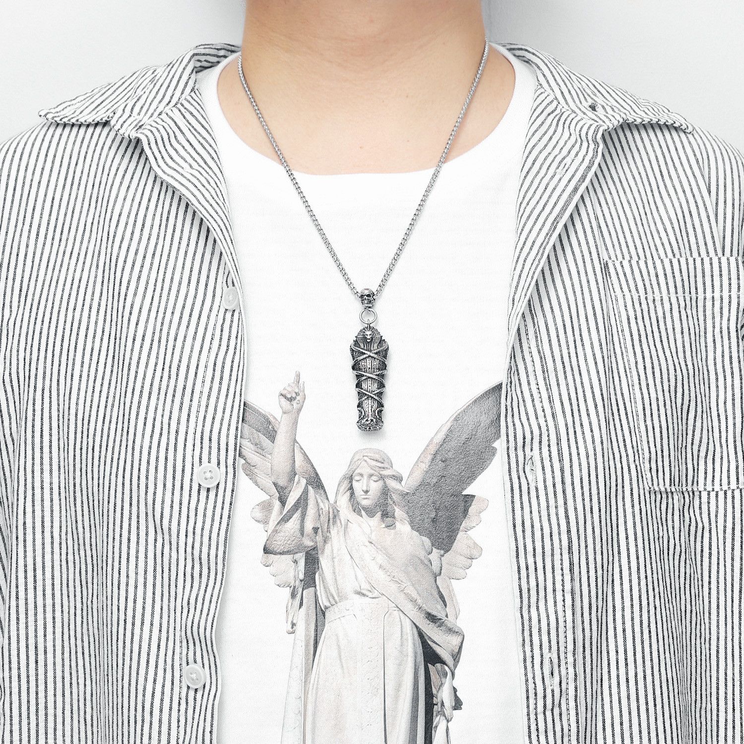 Jewelry Pharaoh Coffin Pendant Necklace Size ONE SIZE - 3 Thumbnail