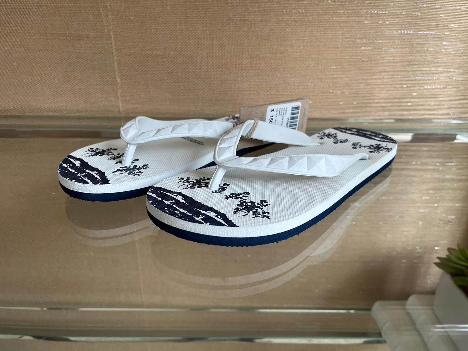 Undercover O1RSHD1 Undercover x Hayn UFO Print Flip Flops in White/Navy Size US 8 / EU 41 - 2 Thumbnail