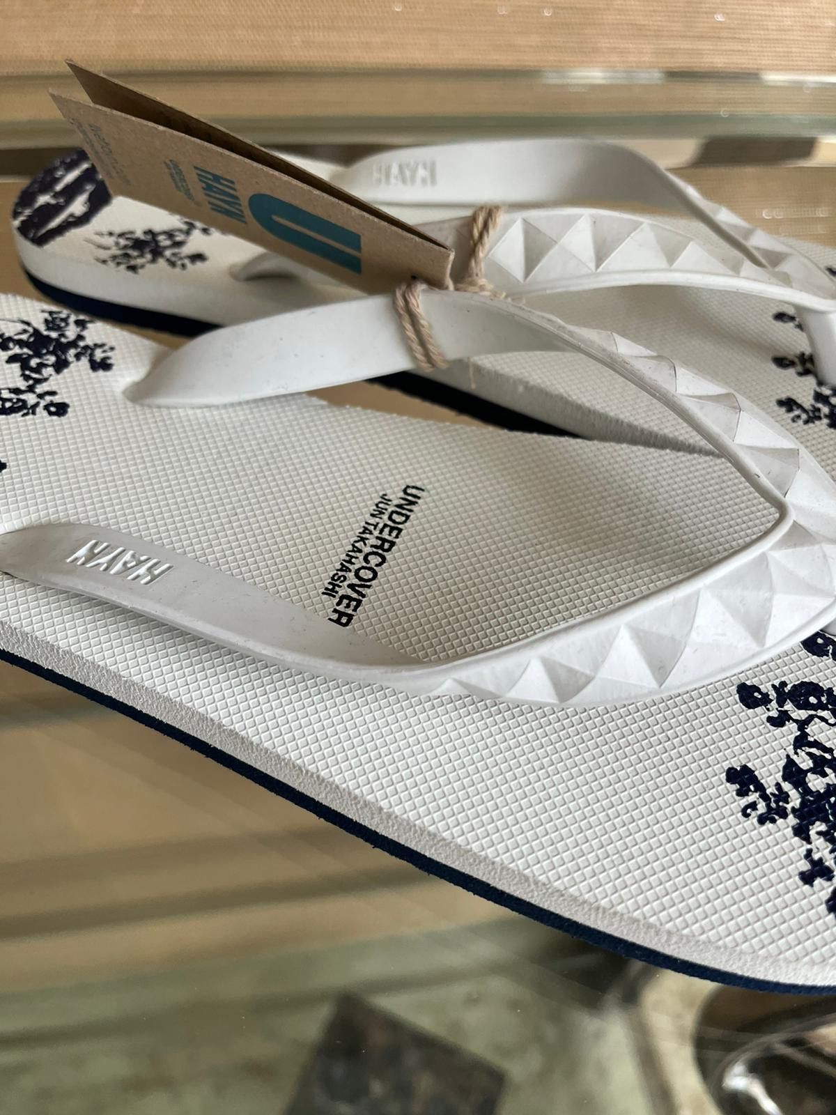 Undercover O1RSHD1 Undercover x Hayn UFO Print Flip Flops in White/Navy Size US 8 / EU 41 - 8 Thumbnail