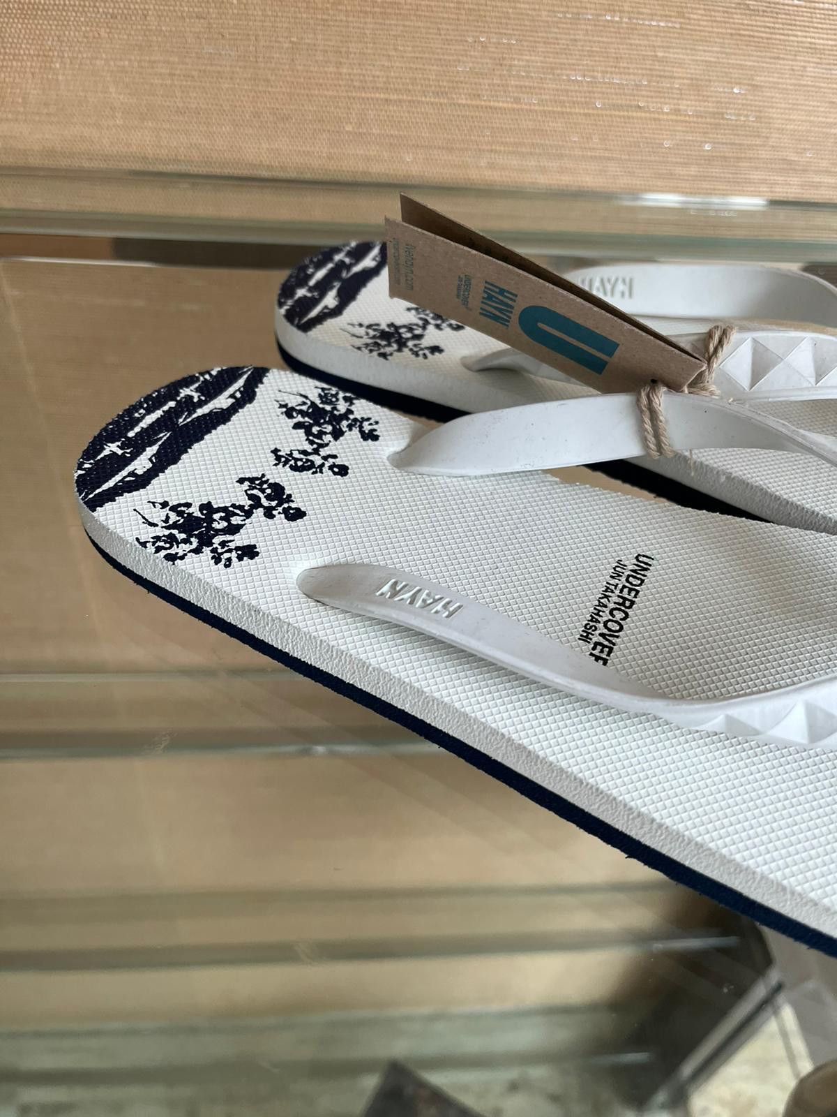 Undercover O1RSHD1 Undercover x Hayn UFO Print Flip Flops in White/Navy Size US 8 / EU 41 - 5 Thumbnail