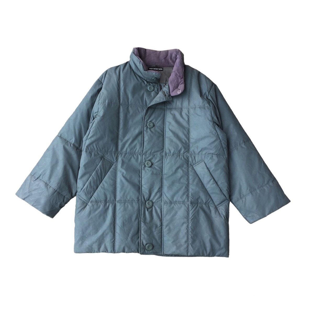 aw1999 Issey Miyake Coated Nylon Puffer Jacket with Exaggerated Hood - Size  XL - ShopperBoard