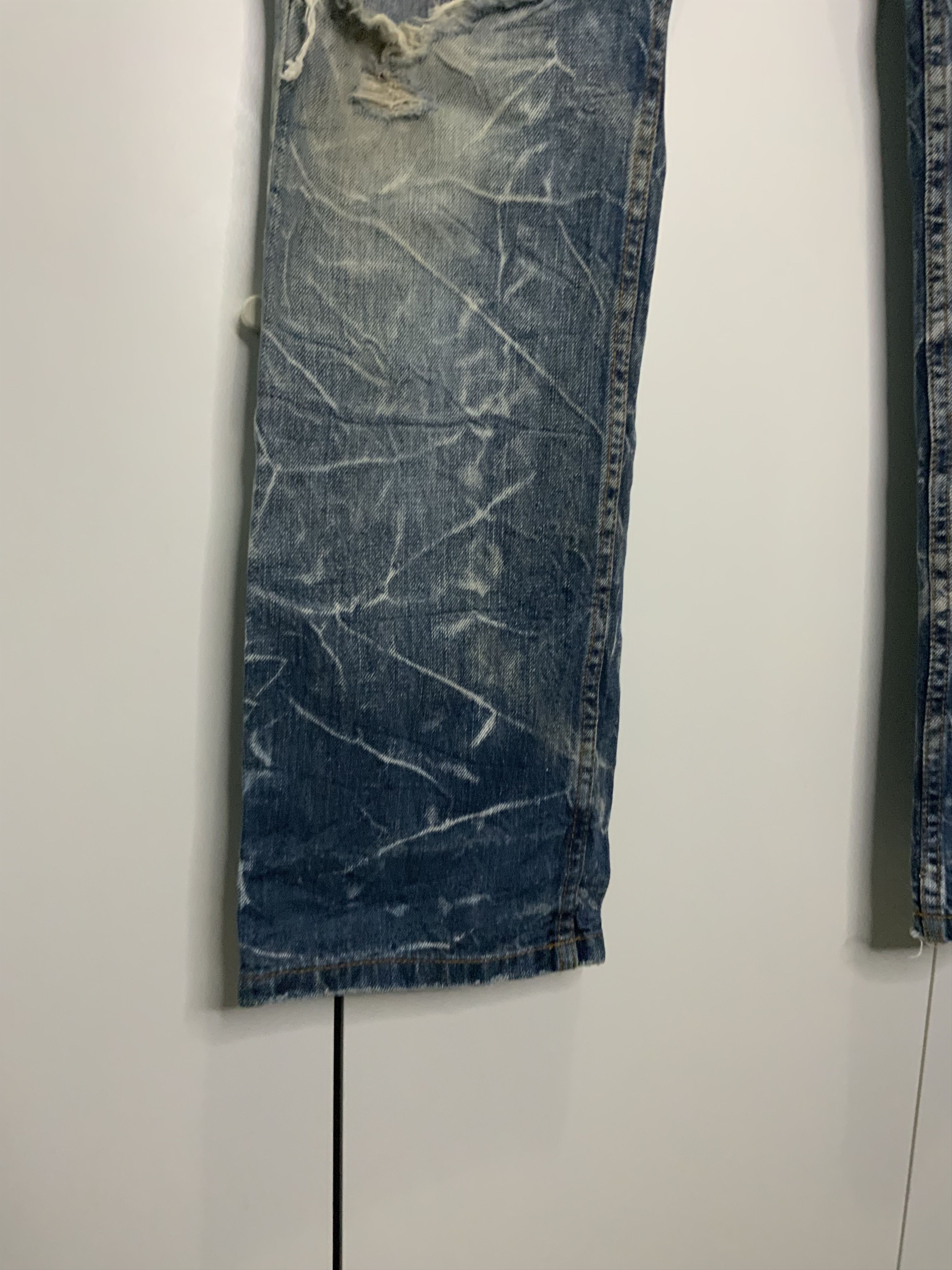If Six Was Nine Nylaus Jeans Double Waist Style Distressed Jean Size US 30 / EU 46 - 6 Thumbnail
