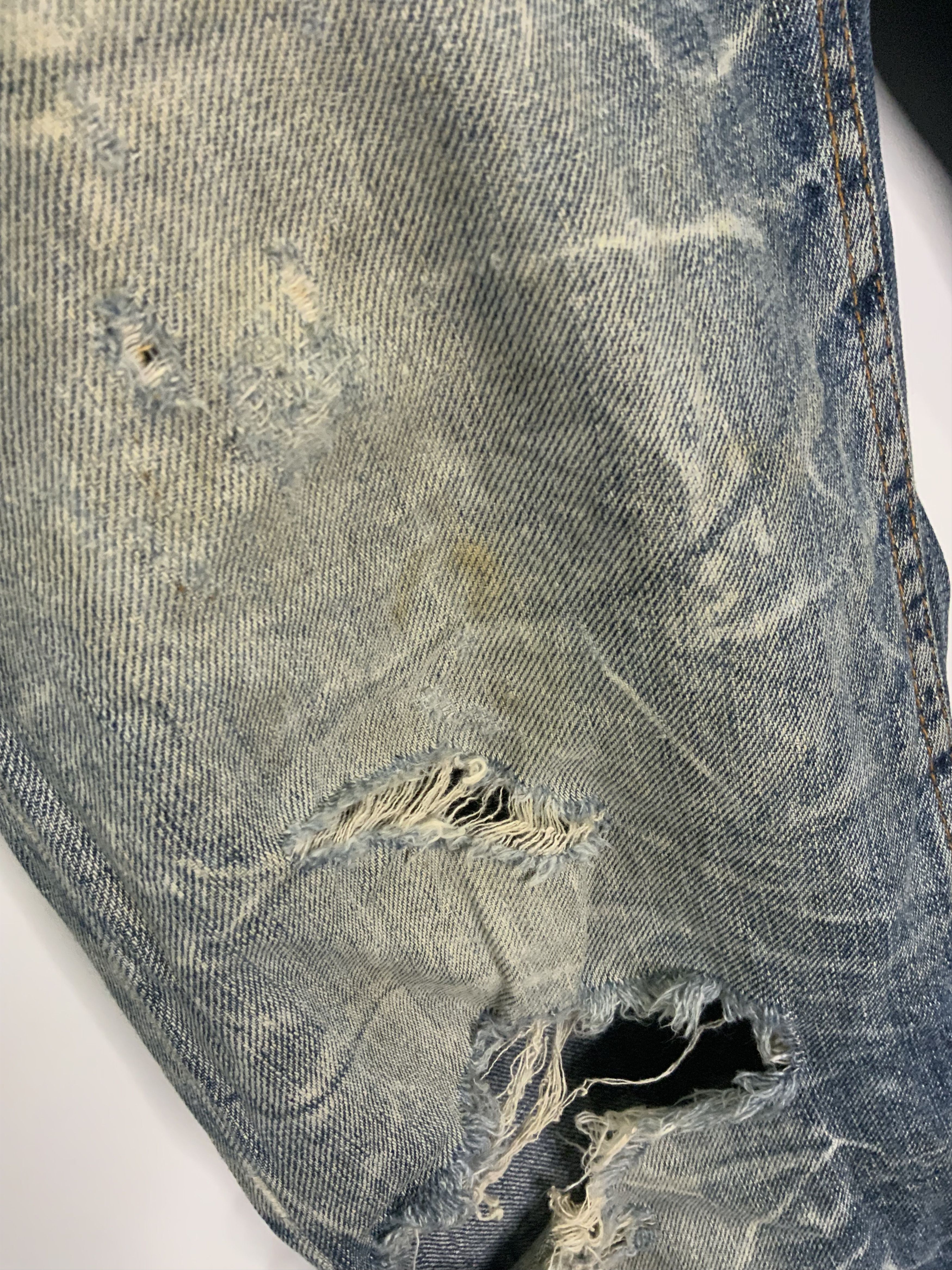 If Six Was Nine Nylaus Jeans Double Waist Style Distressed Jean Size US 30 / EU 46 - 9 Thumbnail