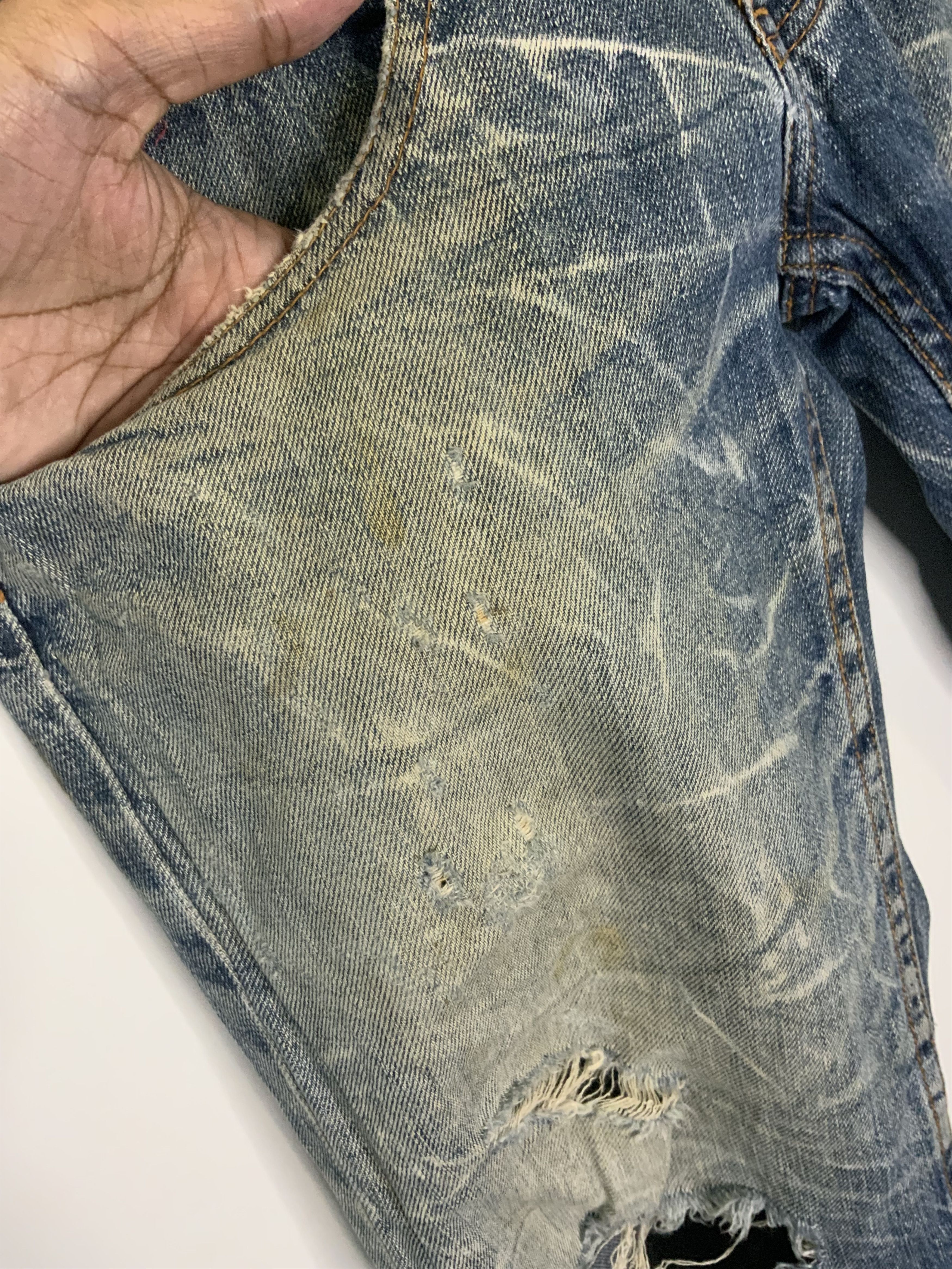 If Six Was Nine Nylaus Jeans Double Waist Style Distressed Jean Size US 30 / EU 46 - 8 Thumbnail