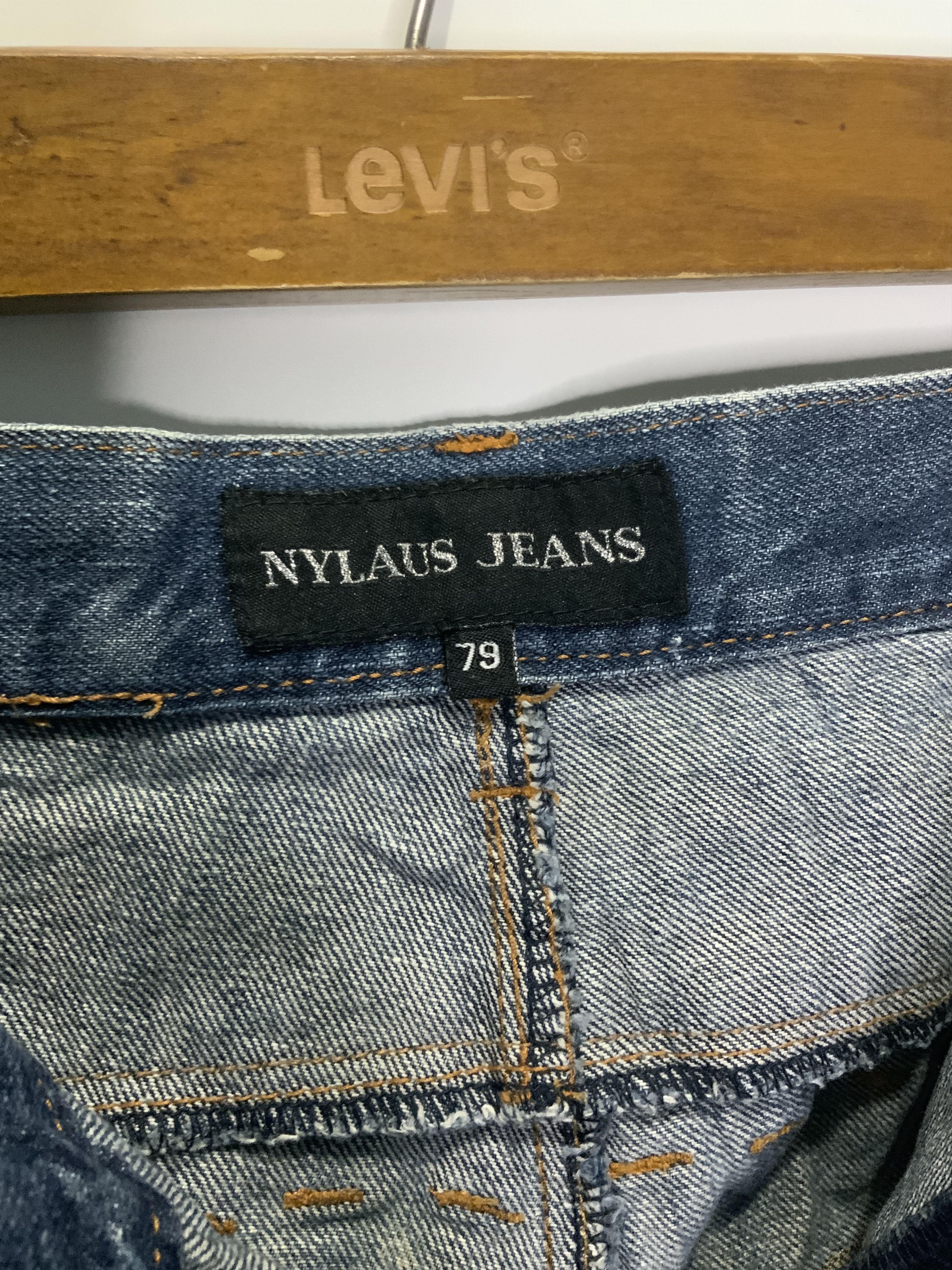 If Six Was Nine Nylaus Jeans Double Waist Style Distressed Jean Size US 30 / EU 46 - 23 Thumbnail