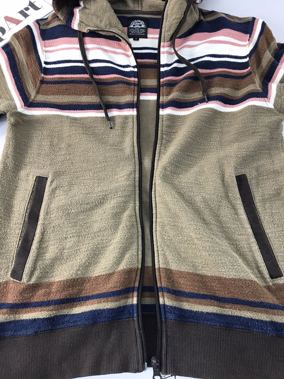 Japanese Brand Vtg Power To The People Design Stripes Sweatshirt Hoodie Size US M / EU 48-50 / 2 - 4 Thumbnail