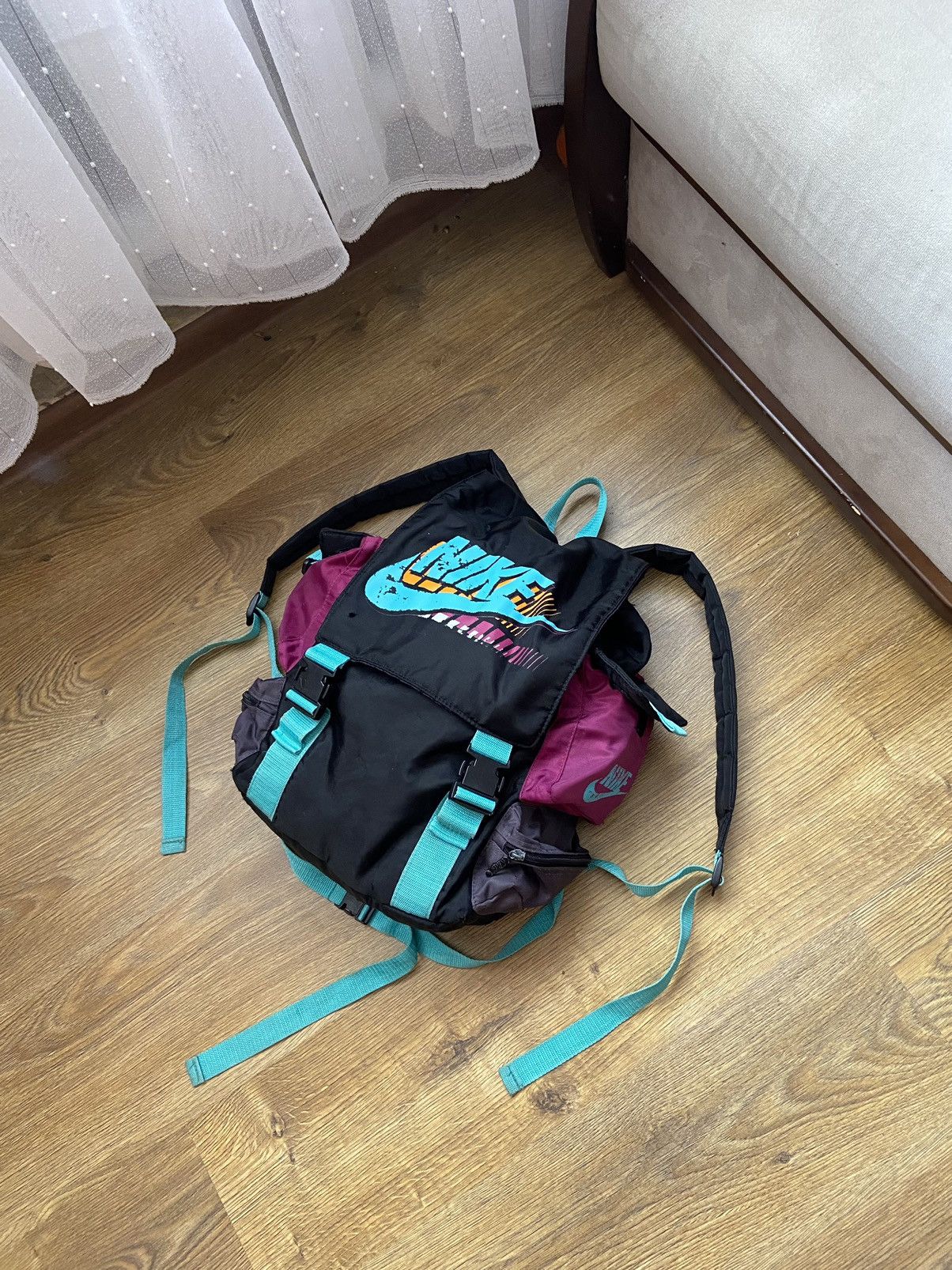 Vintage Nike Big logo rare backpack 90s