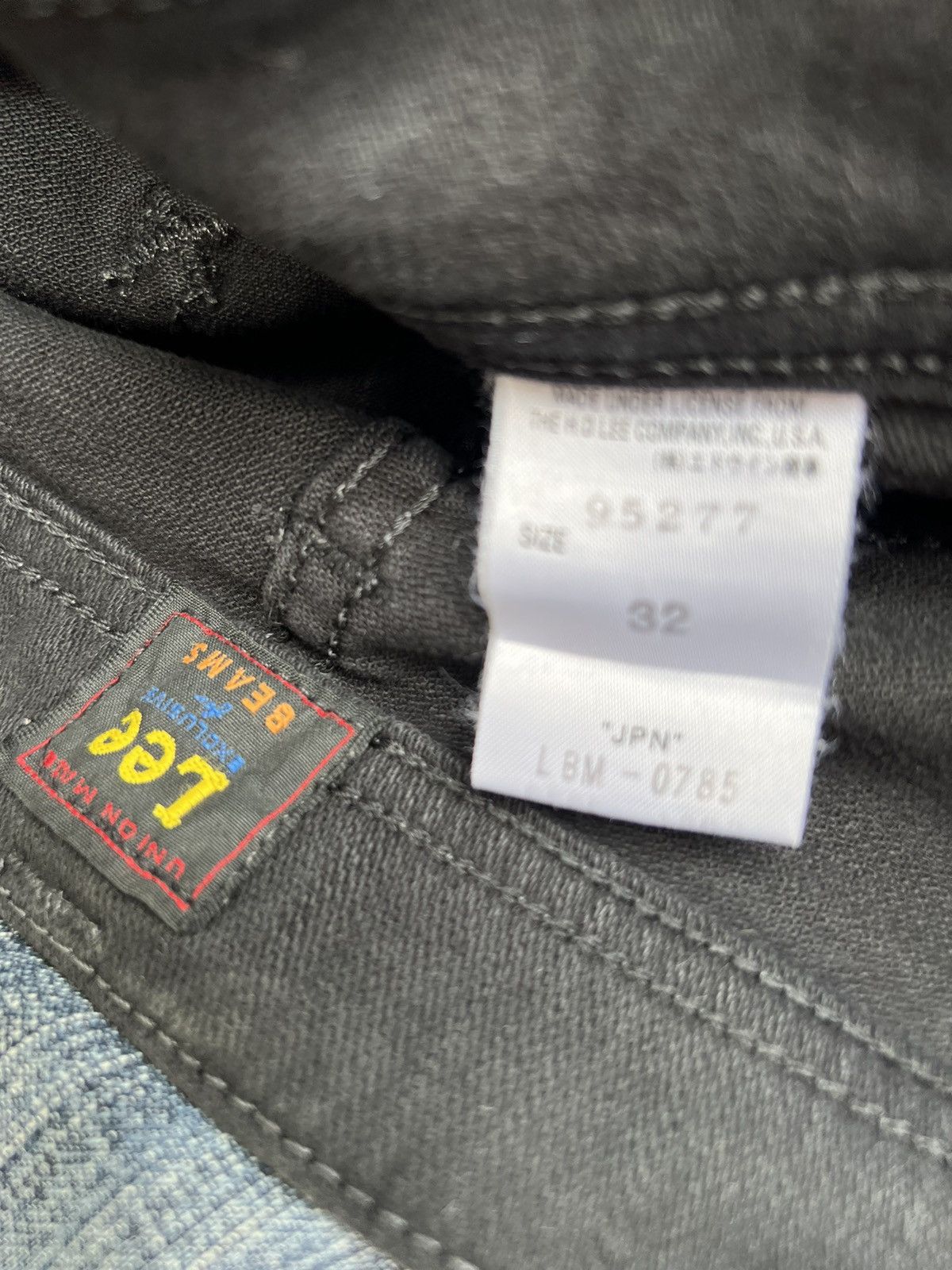 Beams Plus Vintage Beams X Lee Sun Fade Black Denim Stretch Flare Jeans Size US 32 / EU 48 - 21 Thumbnail
