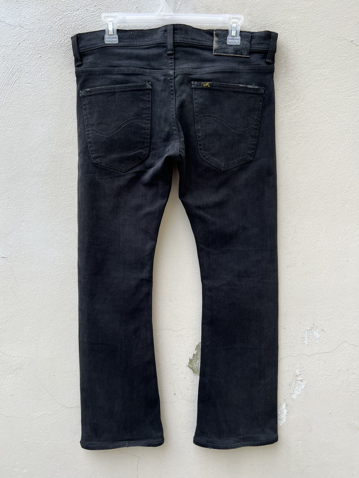 Beams Plus Vintage Beams X Lee Sun Fade Black Denim Stretch Flare Jeans Size US 32 / EU 48 - 15 Thumbnail