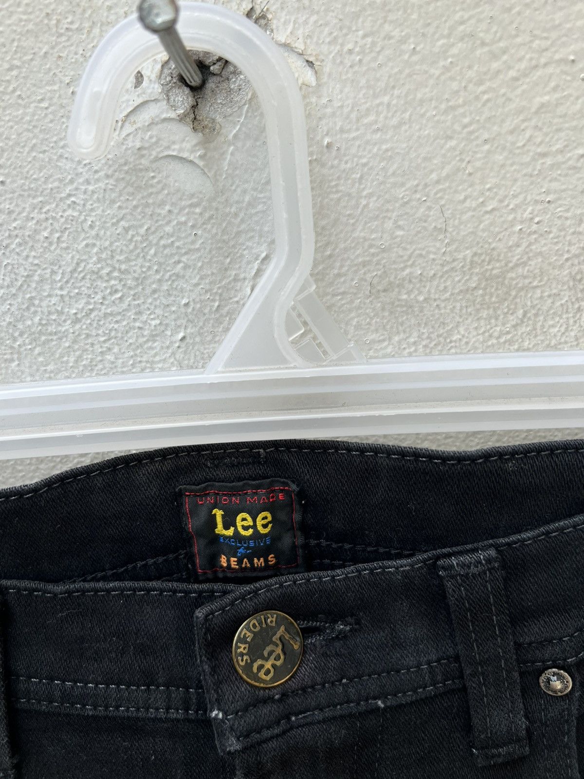 Beams Plus Vintage Beams X Lee Sun Fade Black Denim Stretch Flare Jeans Size US 32 / EU 48 - 8 Thumbnail