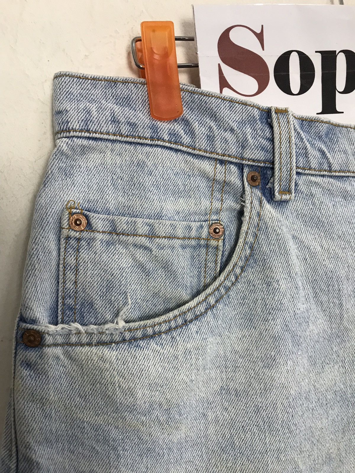 Levi's × Vintage Vintage Levis Distressed Denim Beauty Faded Jeans Size US 32 / EU 48 - 5 Thumbnail
