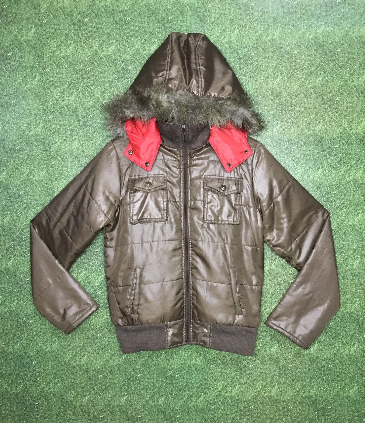 Ben Aipa Surf Wear Brown Puffer Jacket Hoodie Style