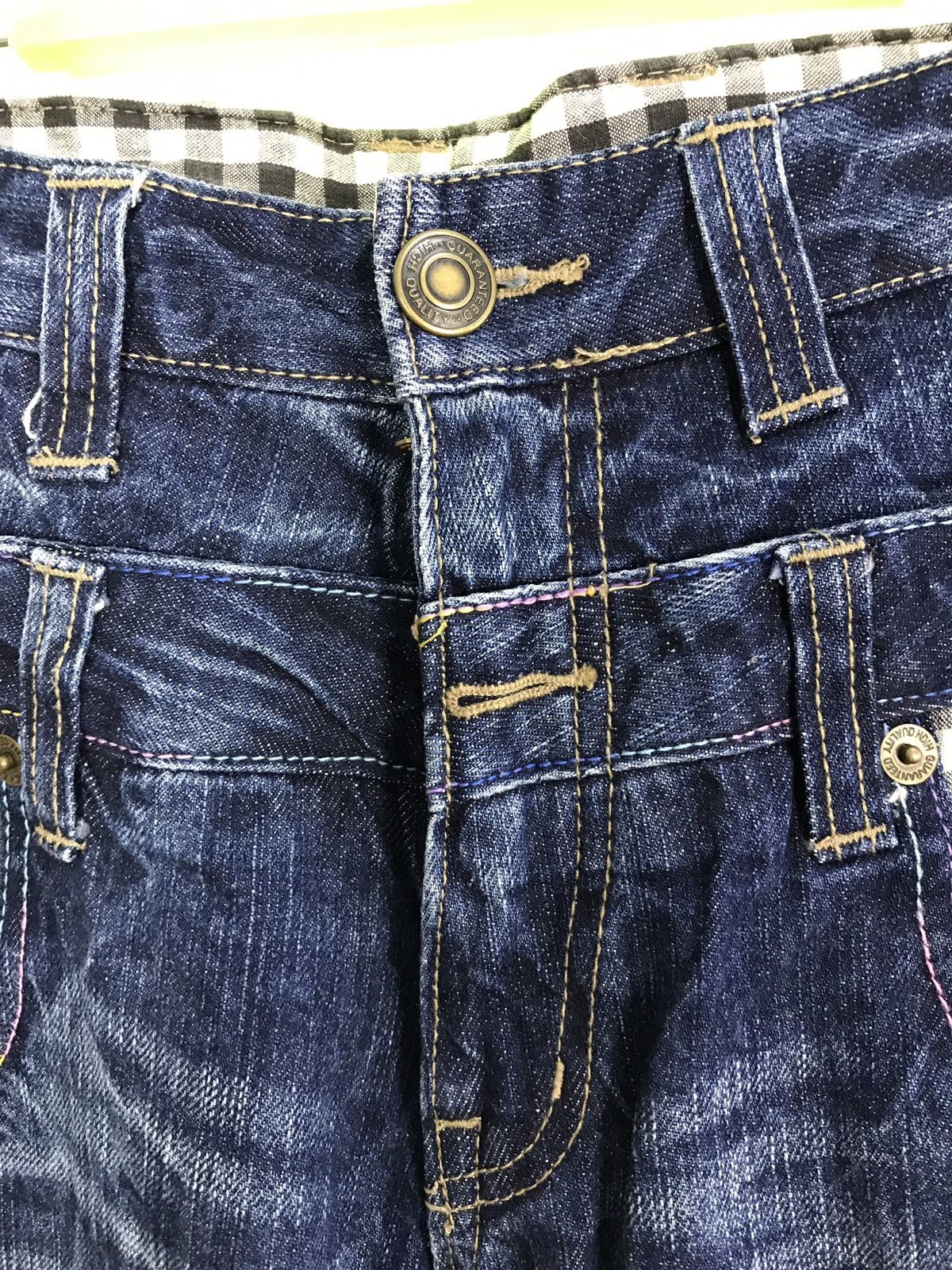 Japanese Brand × Vintage Vintage Japanese Brand Double Waist Indigo Fashion Style Size US 30 / EU 46 - 6 Thumbnail