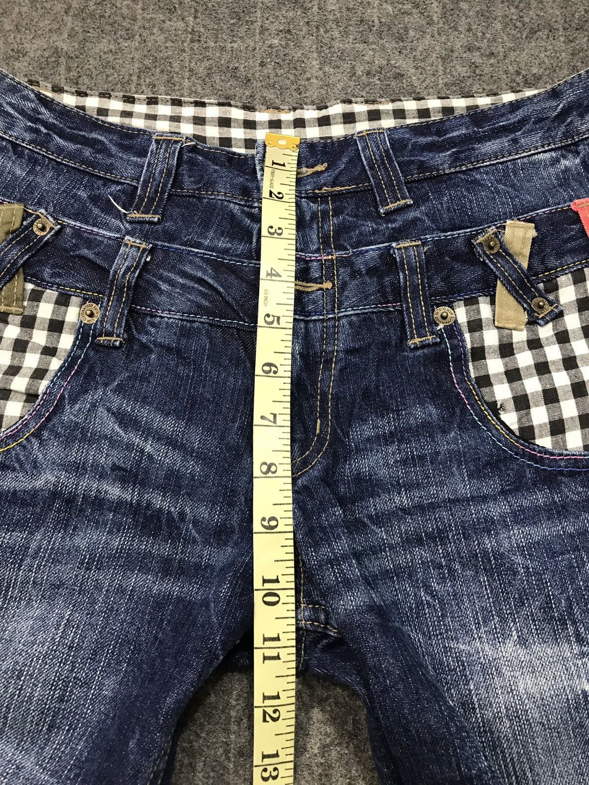 Japanese Brand × Vintage Vintage Japanese Brand Double Waist Indigo Fashion Style Size US 30 / EU 46 - 15 Thumbnail