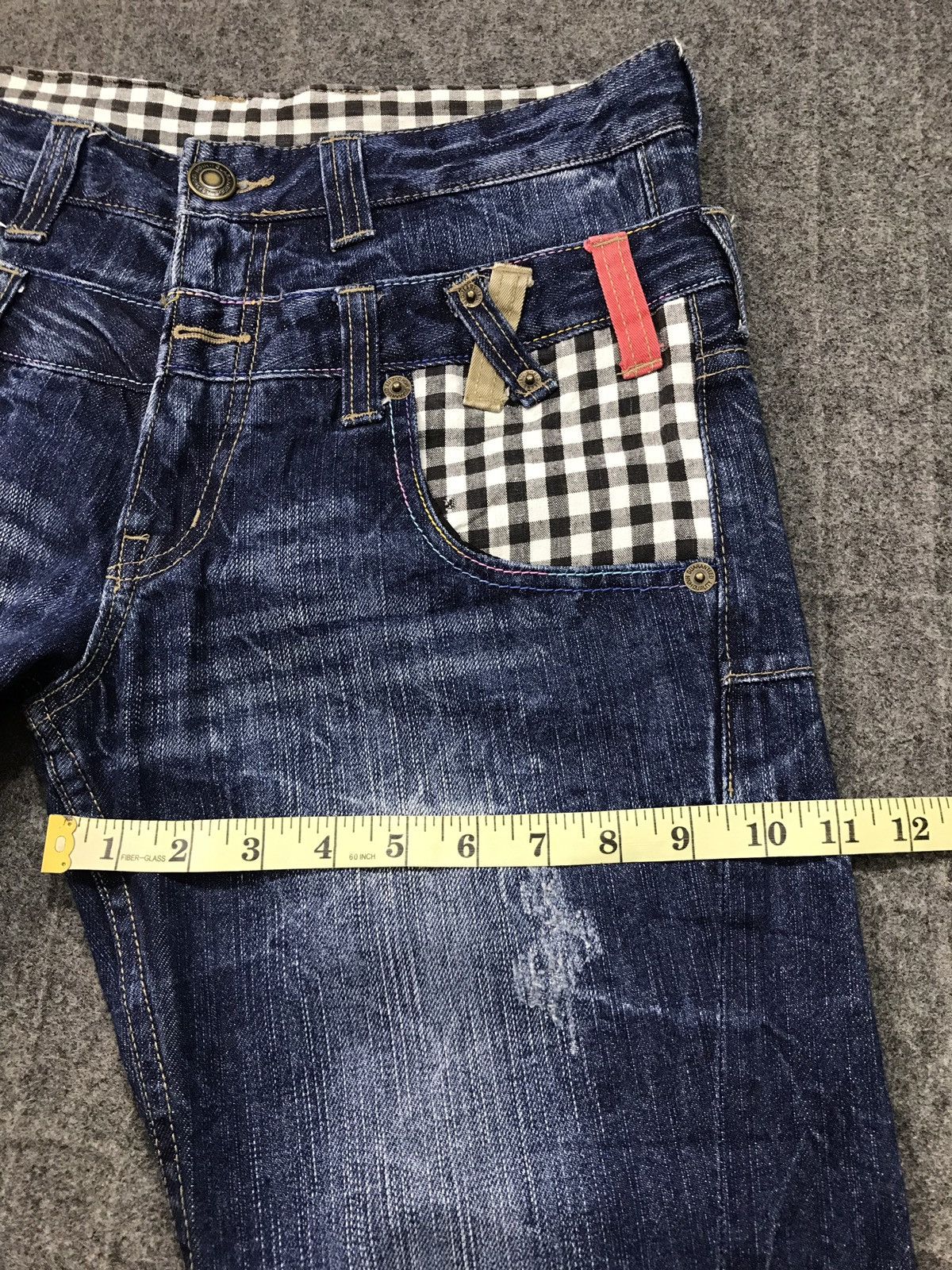 Japanese Brand × Vintage Vintage Japanese Brand Double Waist Indigo Fashion Style Size US 30 / EU 46 - 16 Thumbnail