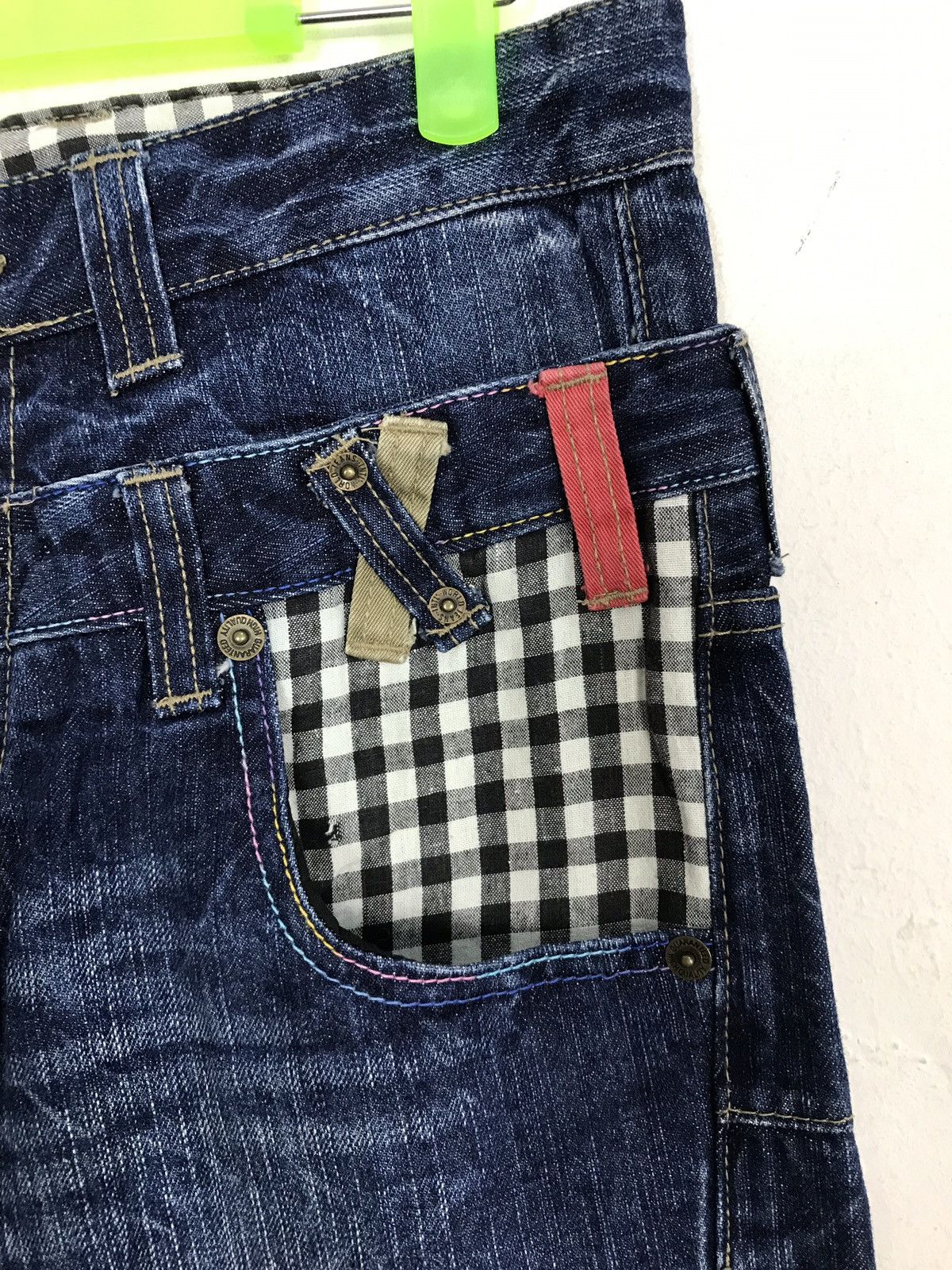 Japanese Brand × Vintage Vintage Japanese Brand Double Waist Indigo Fashion Style Size US 30 / EU 46 - 5 Thumbnail