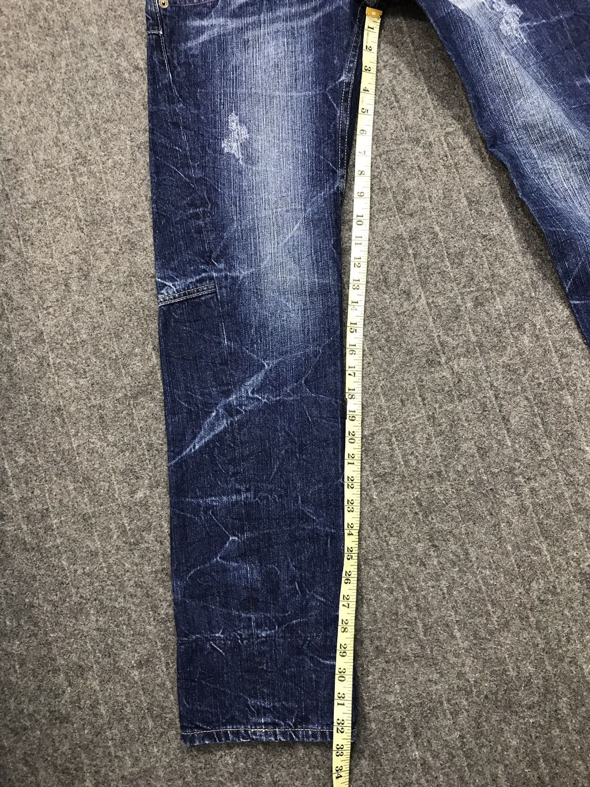 Japanese Brand × Vintage Vintage Japanese Brand Double Waist Indigo Fashion Style Size US 30 / EU 46 - 19 Thumbnail