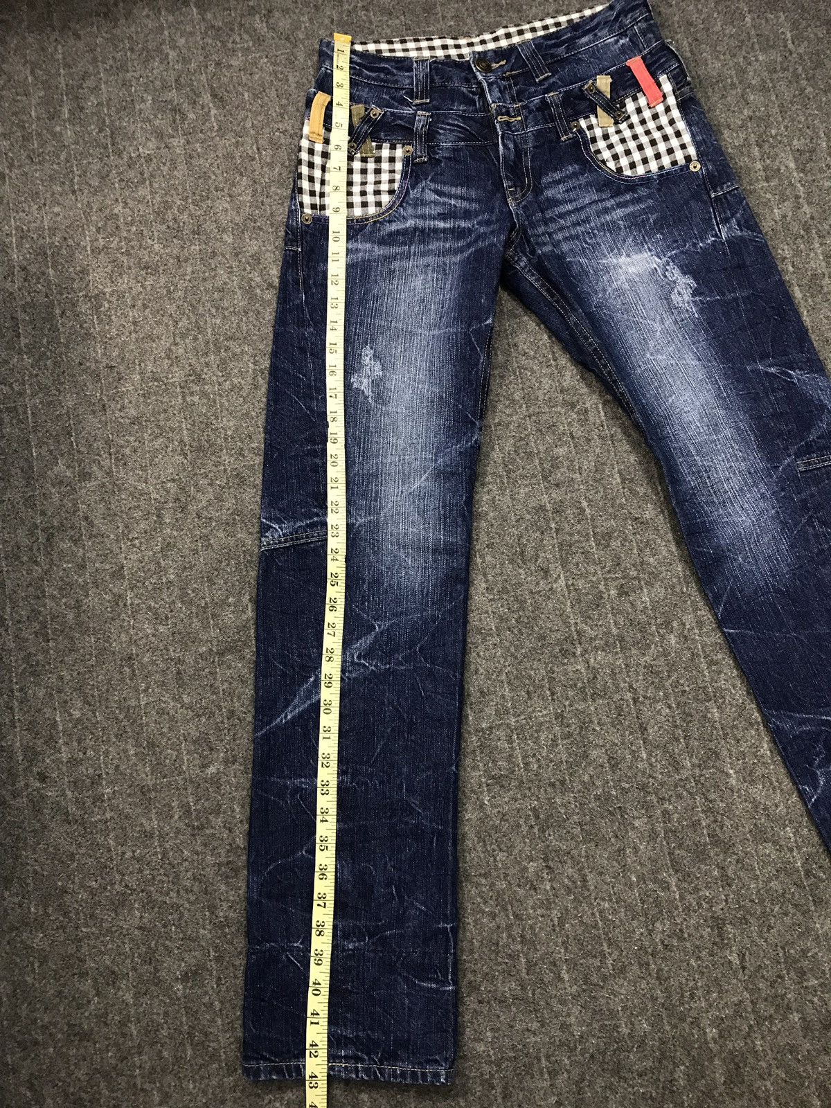 Japanese Brand × Vintage Vintage Japanese Brand Double Waist Indigo Fashion Style Size US 30 / EU 46 - 18 Thumbnail