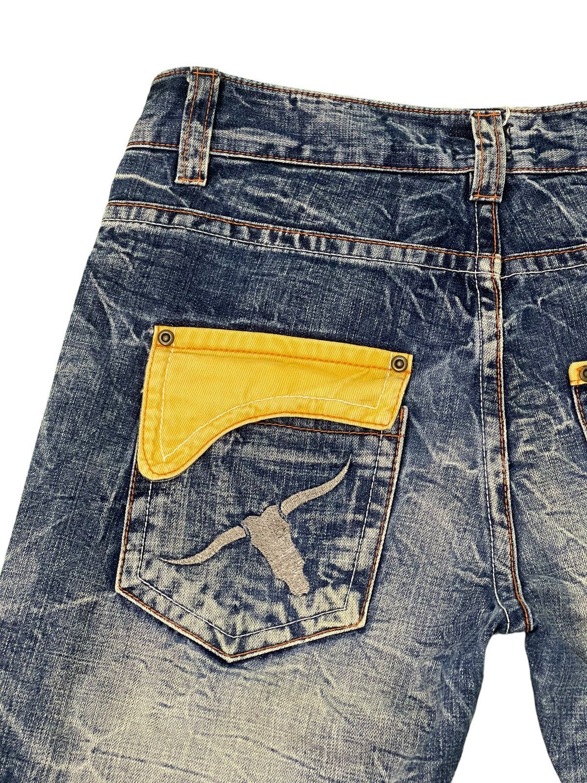 Japanese Brand Acid Wash Jeans Ozz Pinball Denim Regular Fit 4🟦5 Size US 32 / EU 48 - 20 Thumbnail