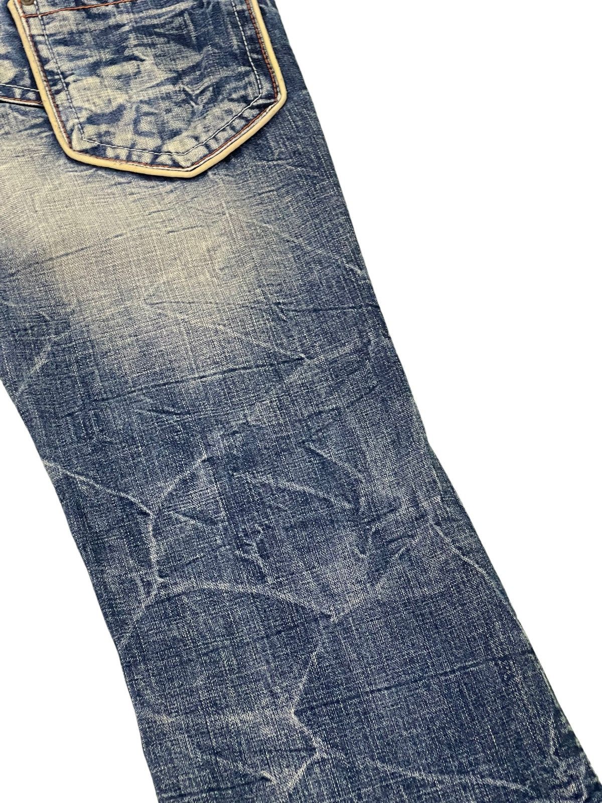 Japanese Brand Acid Wash Jeans Ozz Pinball Denim Regular Fit 4🟦5 Size US 32 / EU 48 - 19 Thumbnail