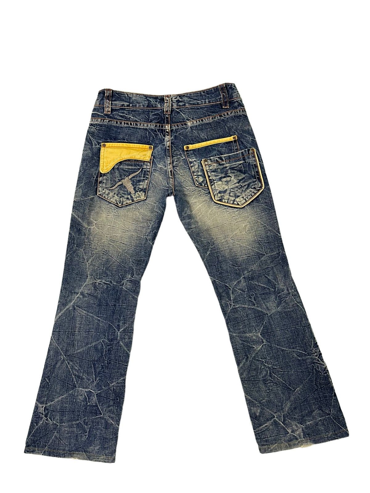 Japanese Brand Acid Wash Jeans Ozz Pinball Denim Regular Fit 4🟦5 Size US 32 / EU 48 - 13 Thumbnail