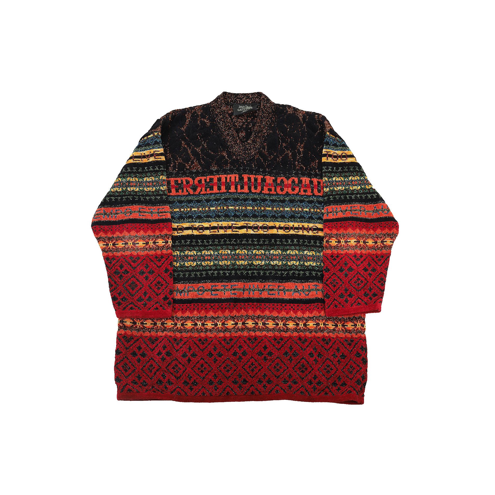 Jean Paul Gaultier FW95 Too Wild To Live Too Young To Die Knit Size US L / EU 52-54 / 3 - 1 Thumbnail