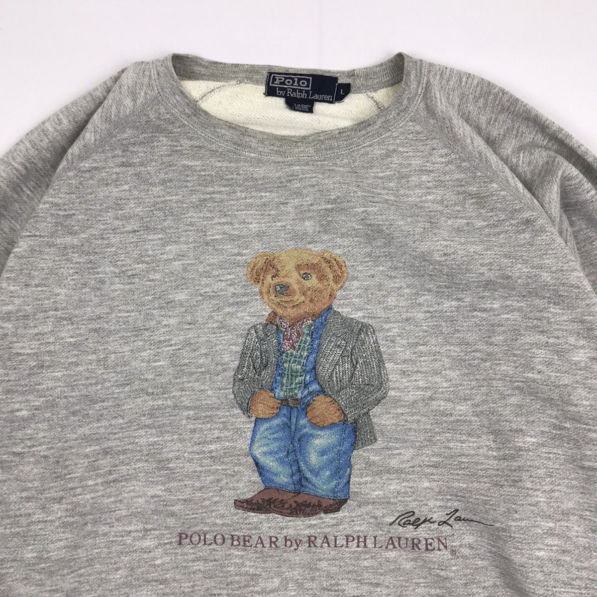 Polo Ralph Lauren × Ralph Lauren × Vintage Vintage POLO Bear by Ralph Lauren crewneck sweatshirt Size US L / EU 52-54 / 3 - 2 Thumbnail